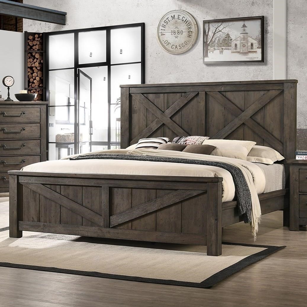 Modern farmhouse king 2024 bed frame