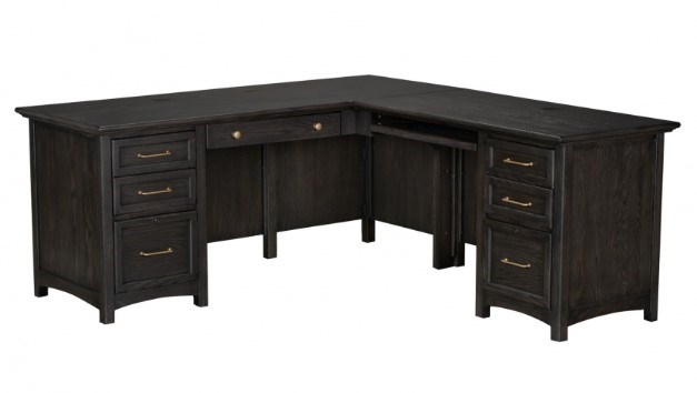 Desk with deals locking file drawer