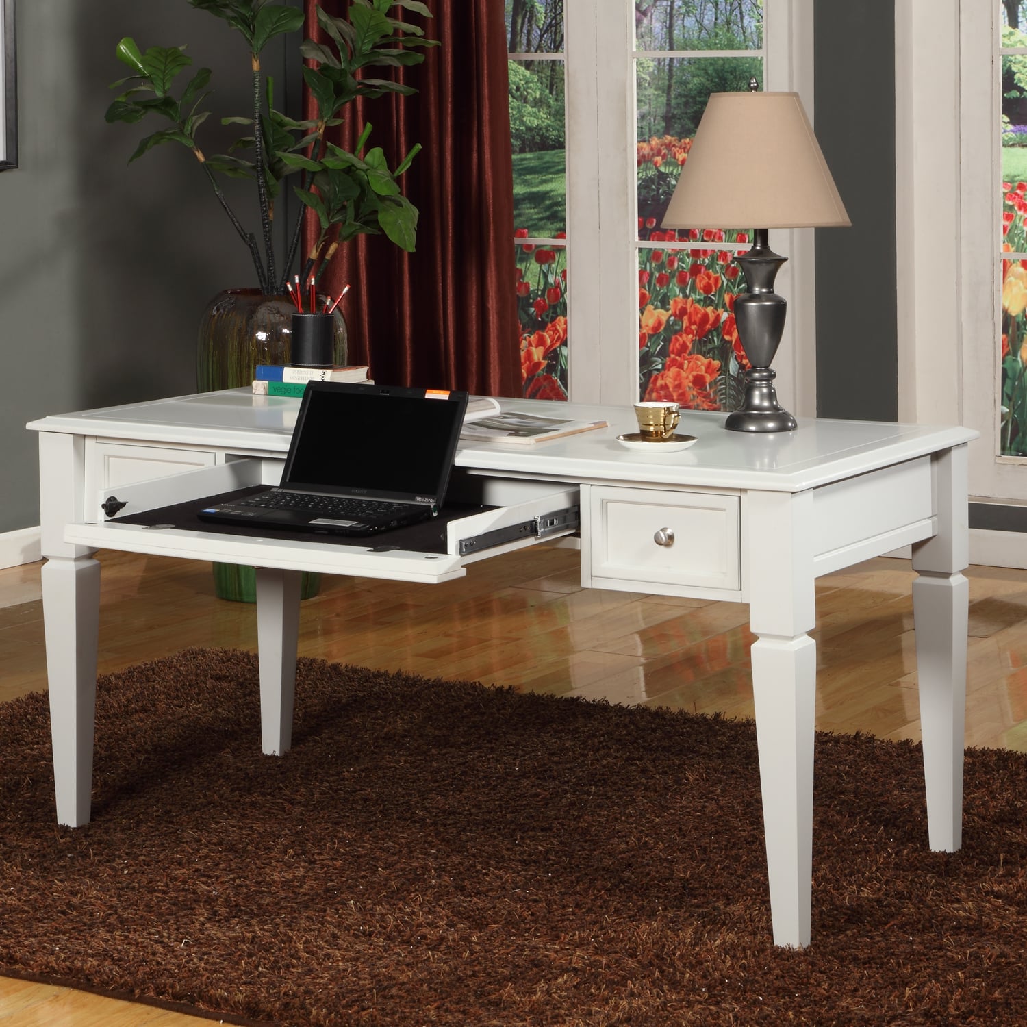 Parker House Boca BOC 485 Cottage Writing Desk with Drop Front Drawer Wayside Furniture Mattress Desk Table Desks