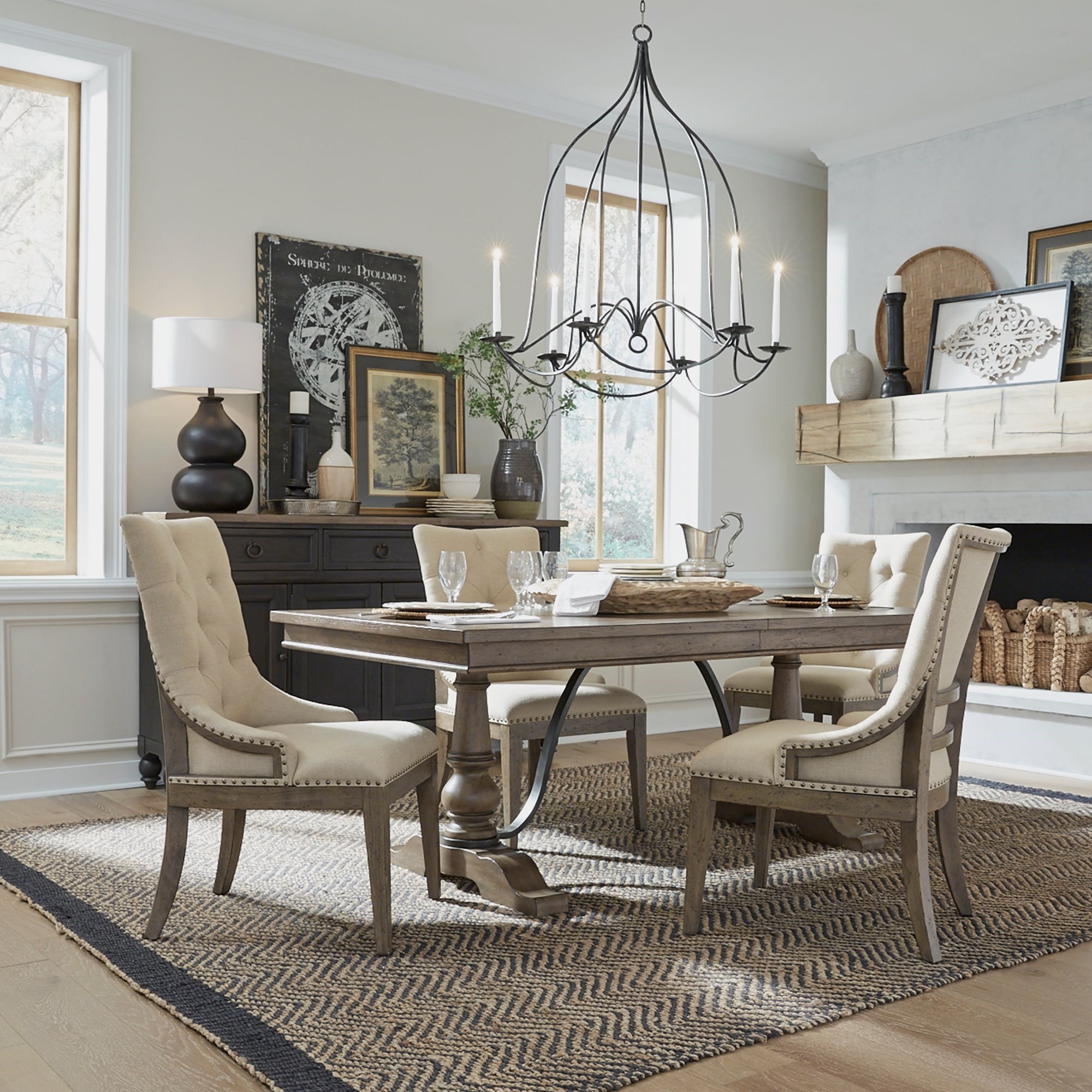 Farmhouse formal dining deals table