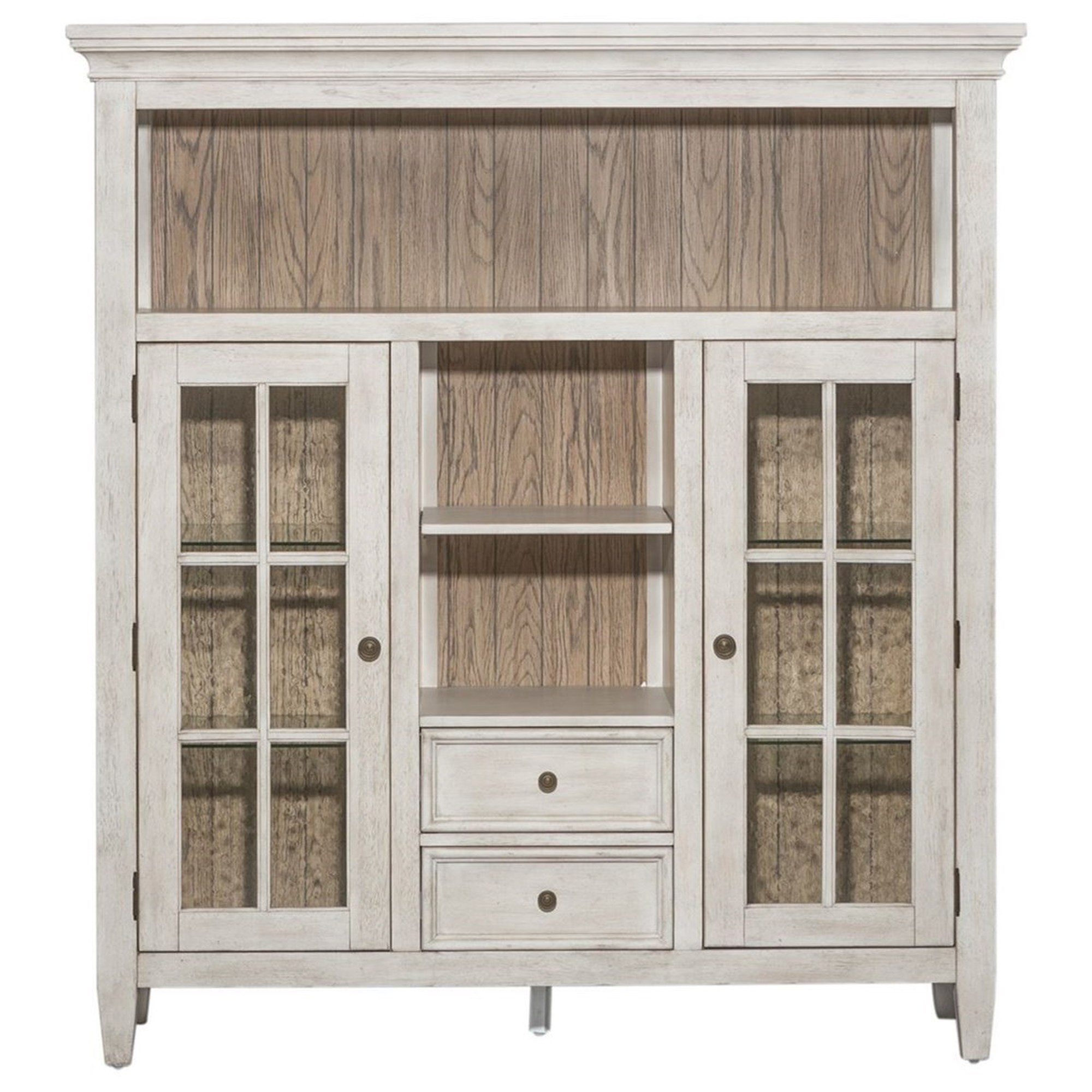 Tall English Four-Door Vintage Cabinet with Adjustable Shelves, Pullout  Drawers