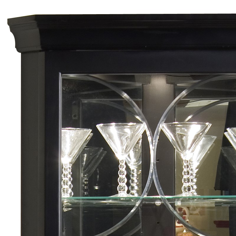 Corner black deals curio cabinet