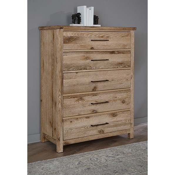 Vaughan Bassett Dovetail 754-115 Rustic 5-Drawer Chest | Wayside ...