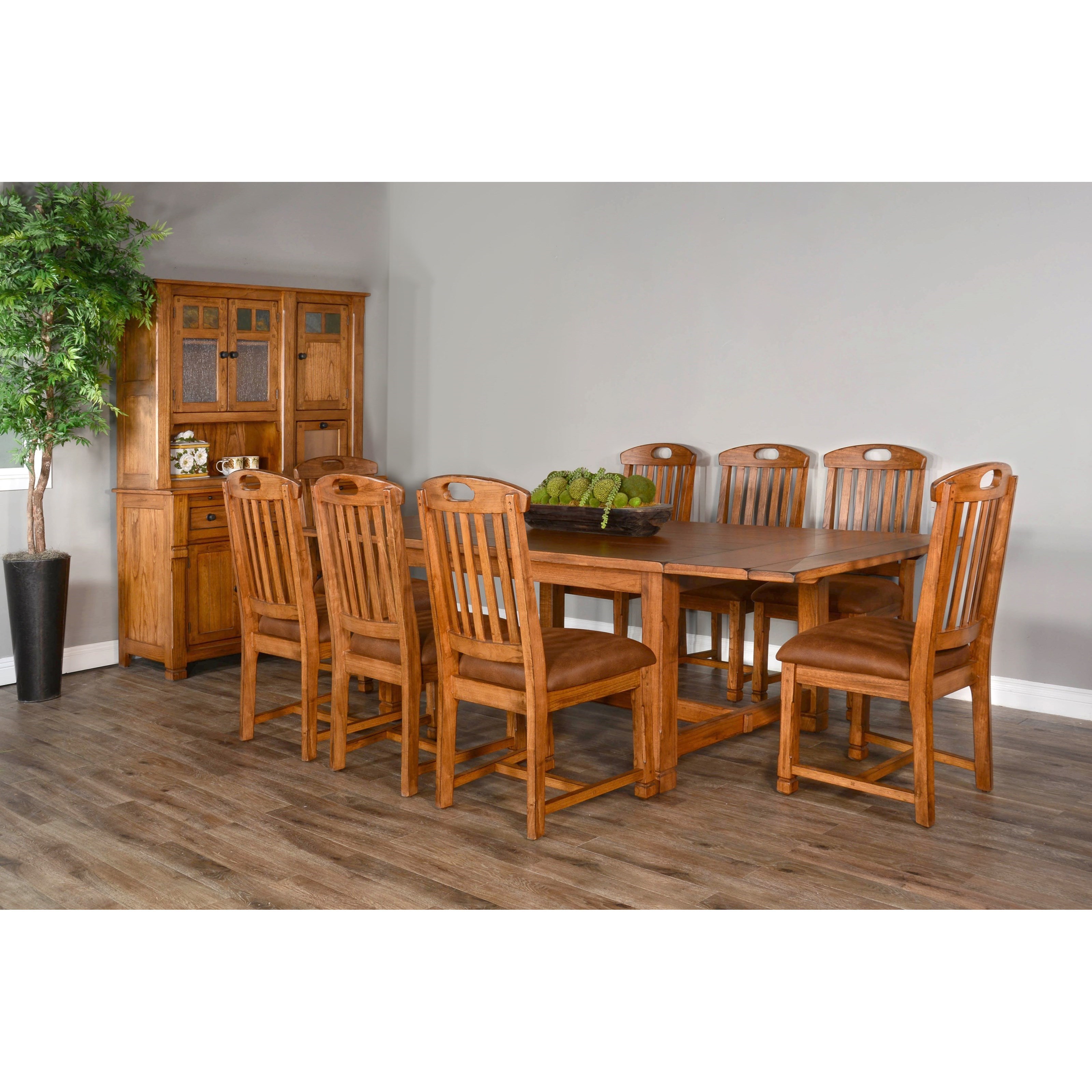 9 piece deals oak dining set