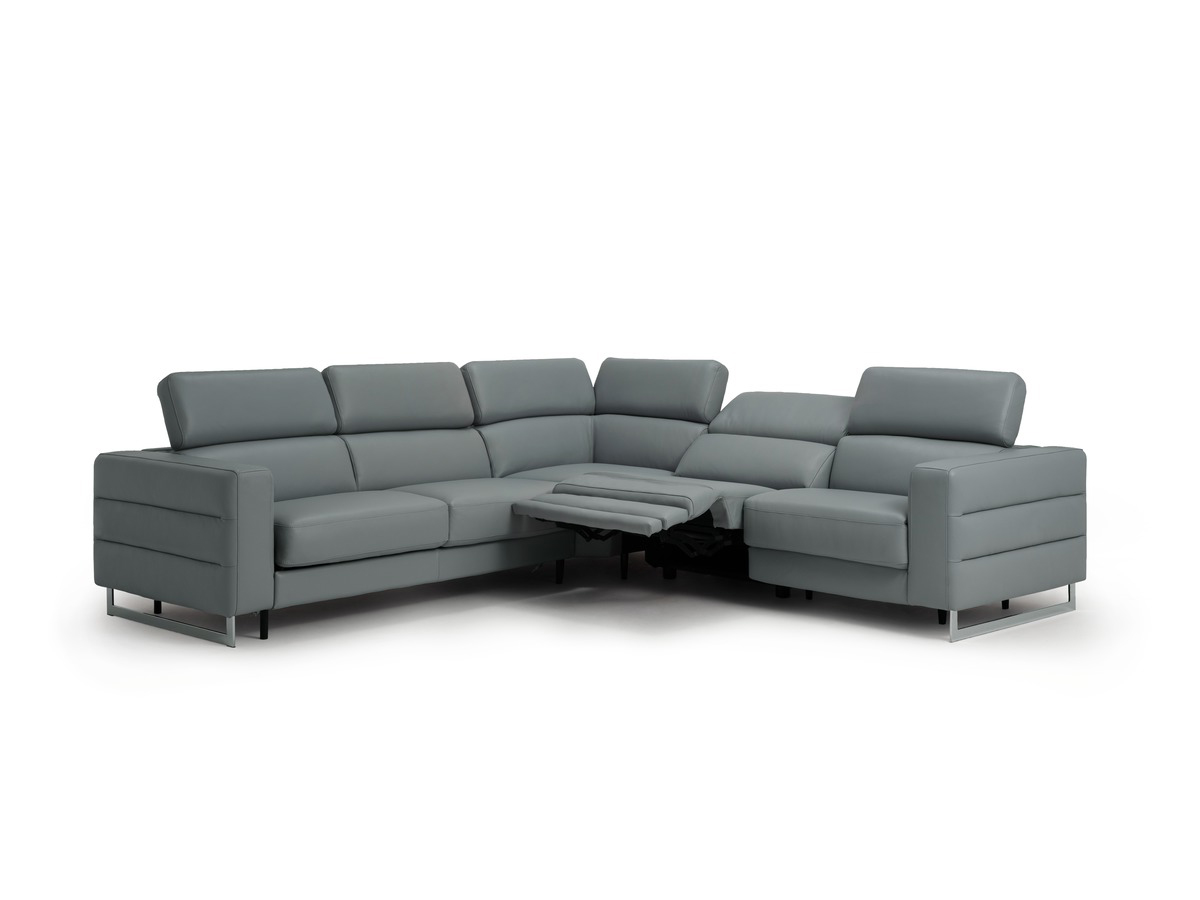 4 Piece Power Reclining Sectional with Adjustable Headrests