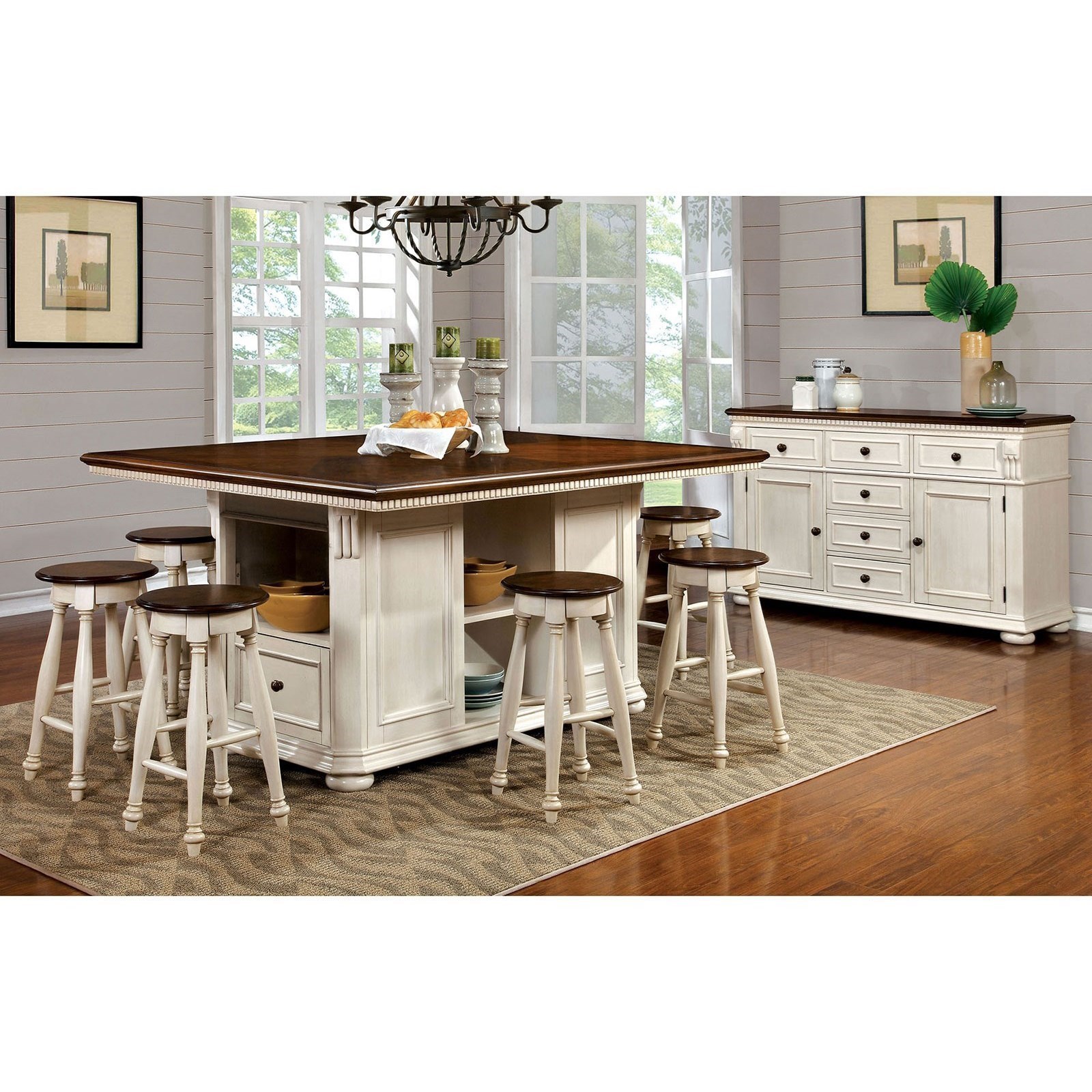 Counter height dining table deals with drawers