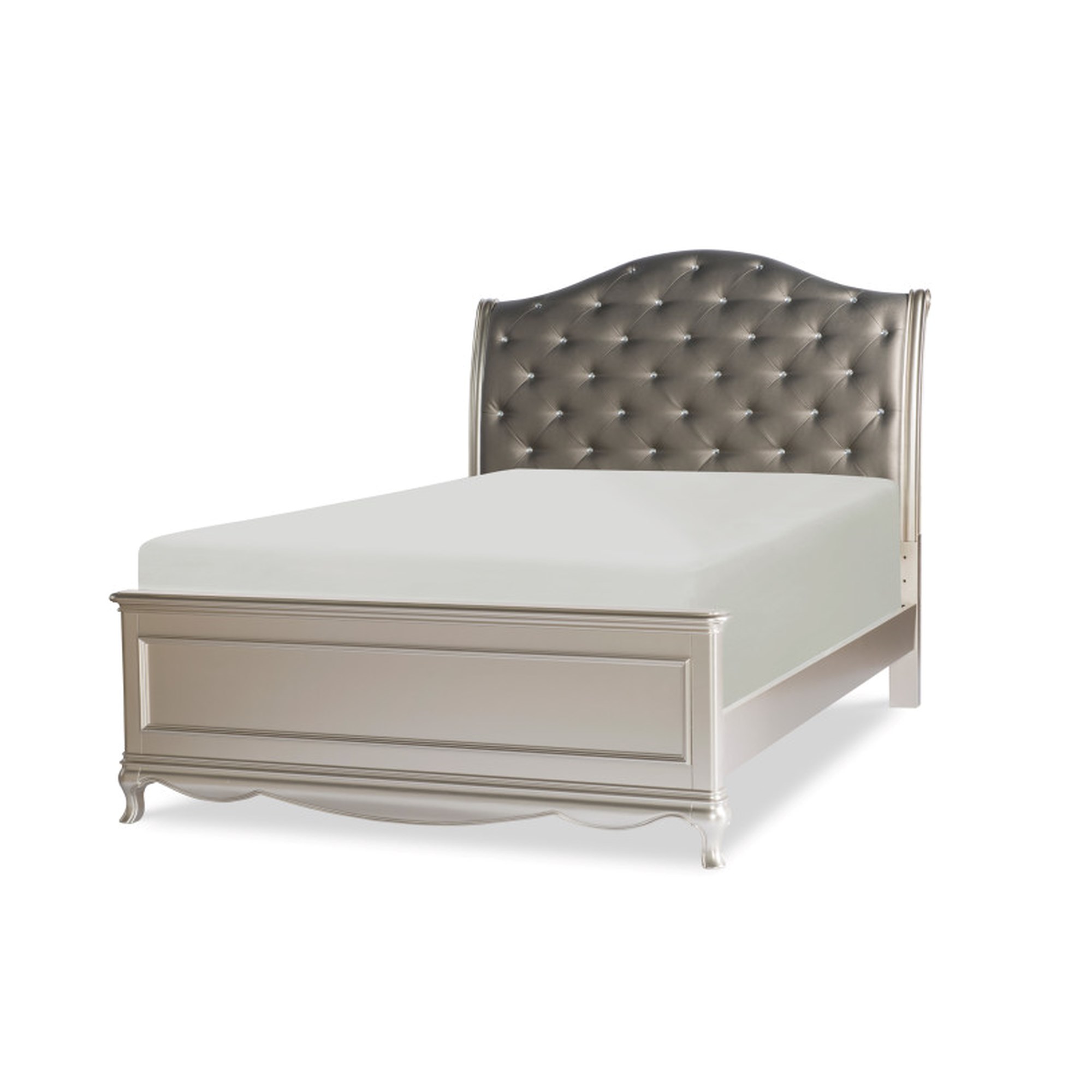 Sleigh Bed Frame | Alice Panel Fabric Bed Frame | Bedroomking