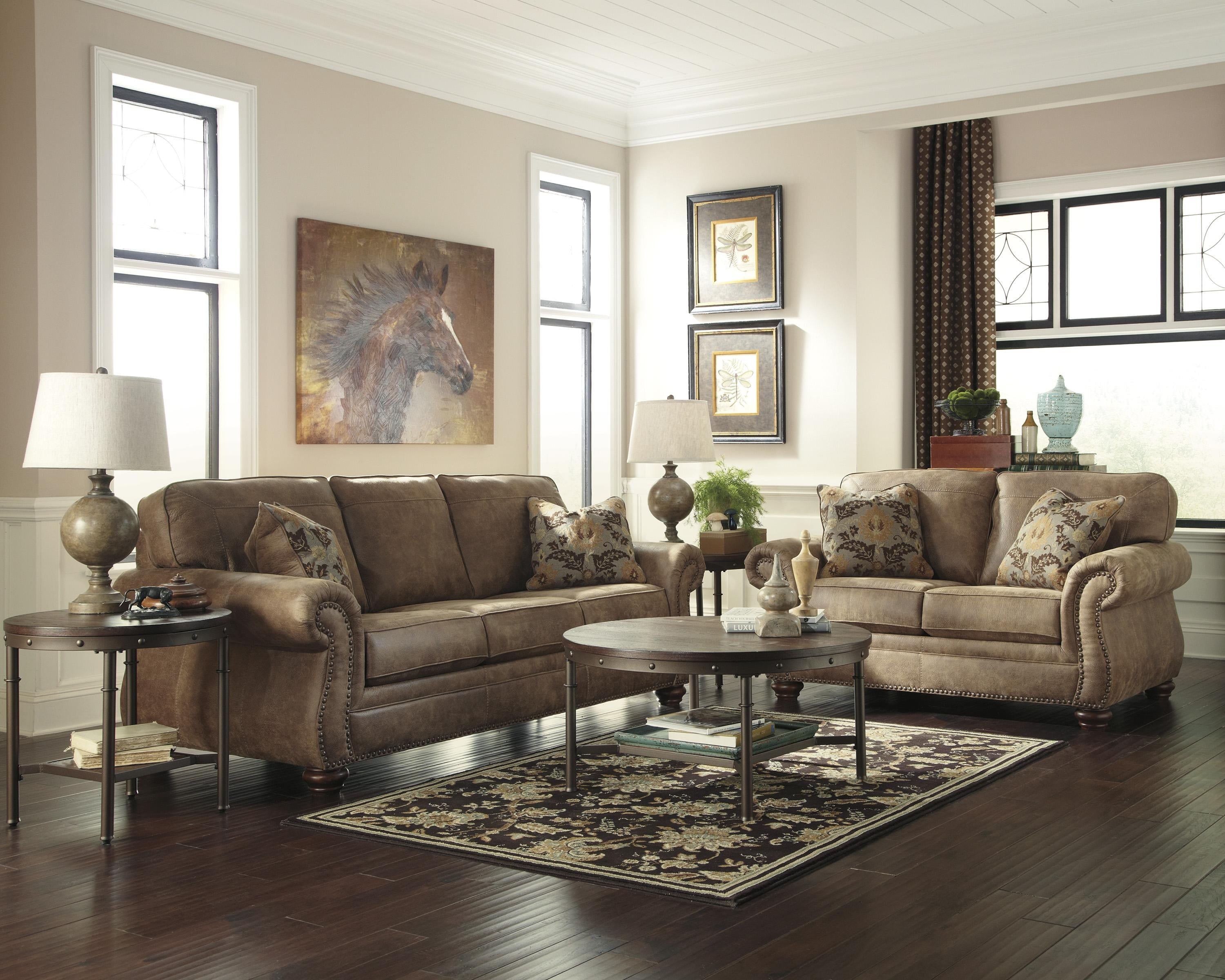 Ashley furniture brown store living room set