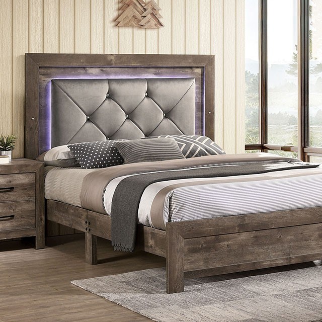 Farmhouse california store king bed frame