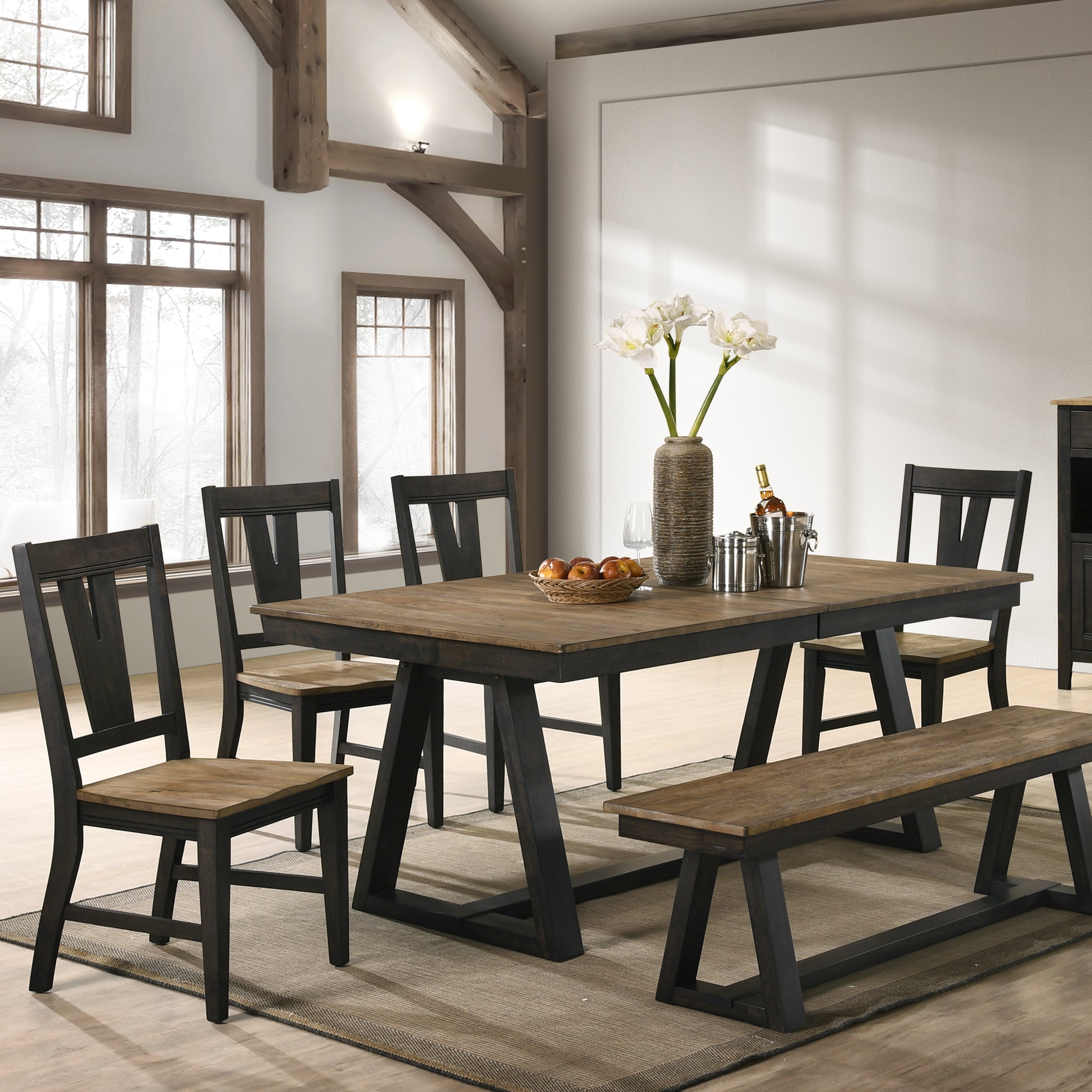 Dining set and discount bench