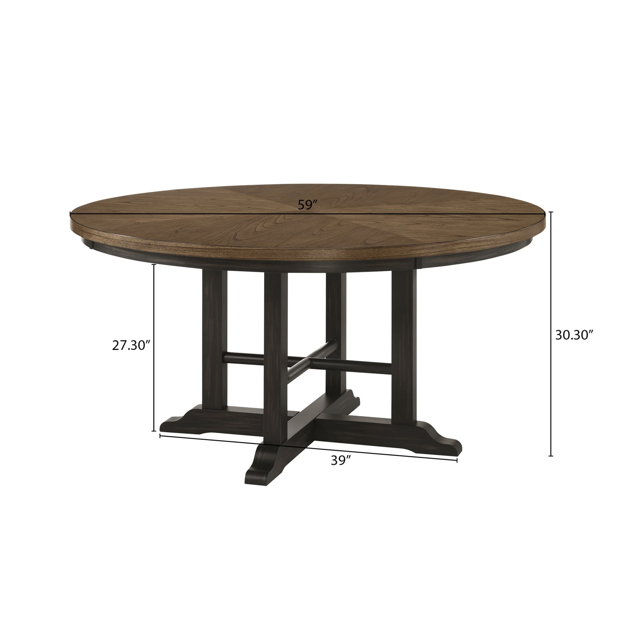 Crown Mark Hilara 2134T-4280 Transitional Dining Table with 18