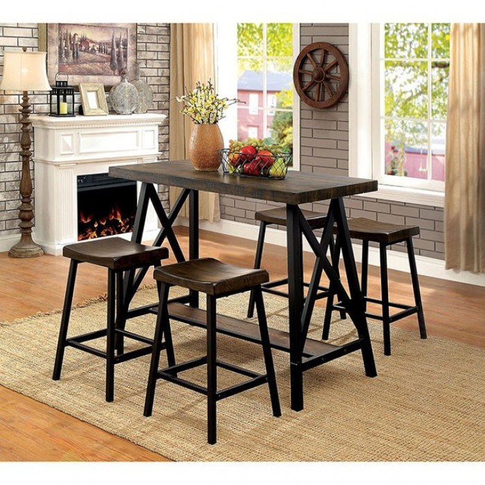 Corner bar outlet height table