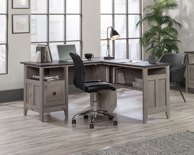 Sauder August Hill 050437574 Transitional L-Shaped Desk with 1 