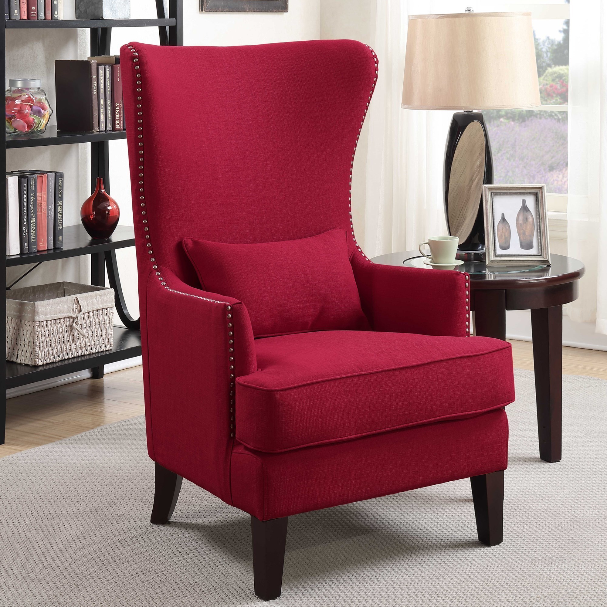 Wingback chair best sale with nailhead trim