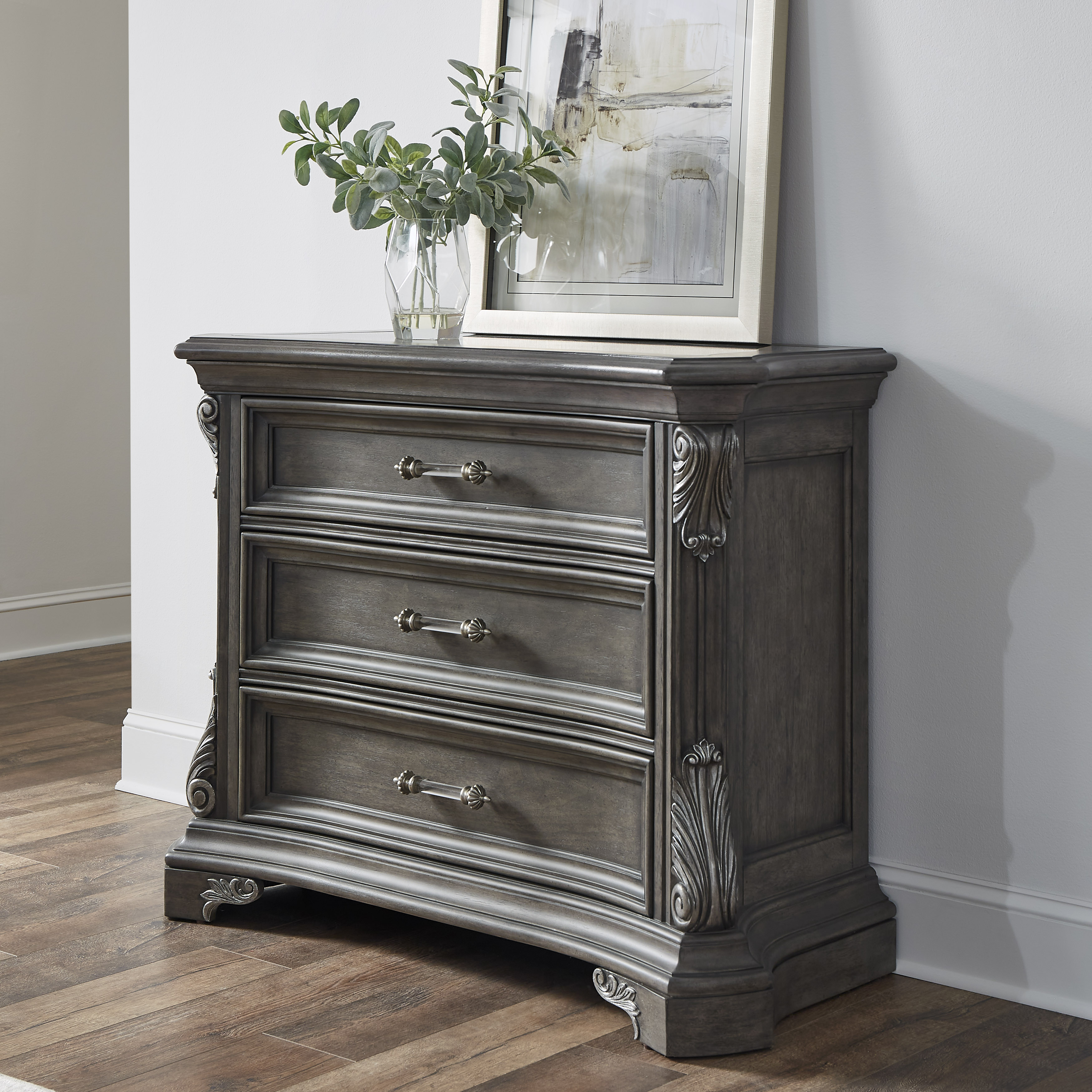 Pulaski Furniture Vivian P294123 Traditional 3 Drawer Bedside