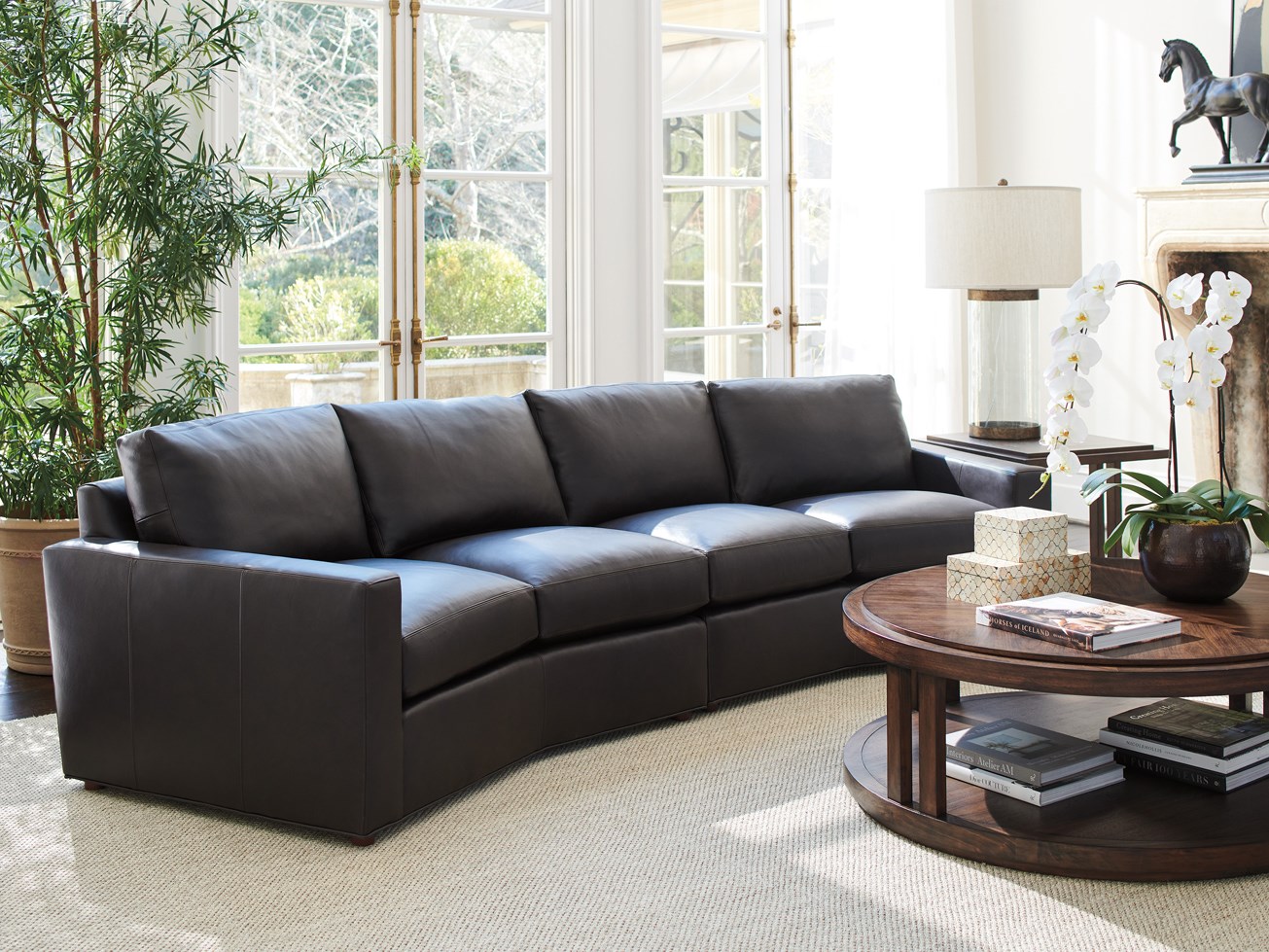 Leather sectional on sale under 2000