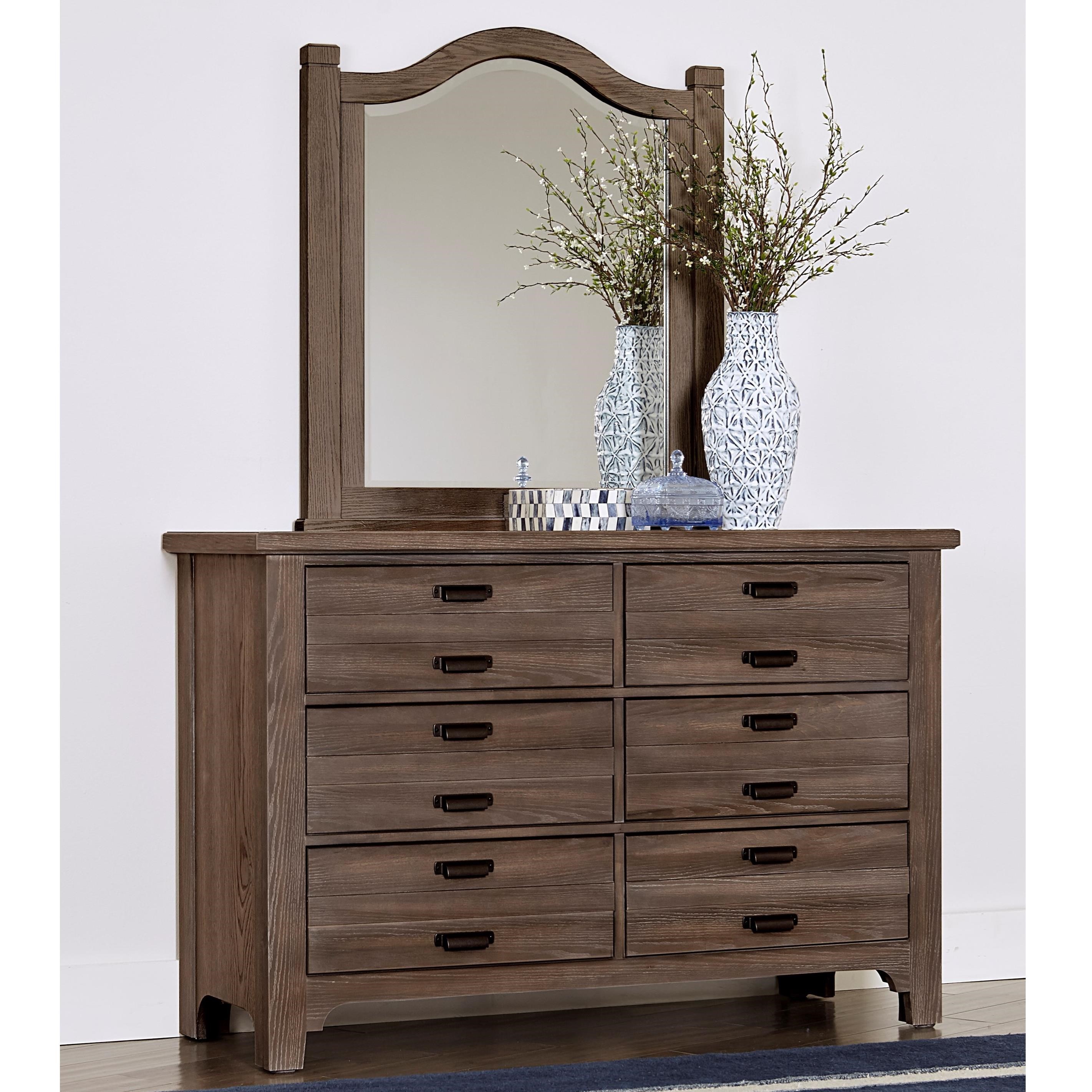 Mirrored store double dresser