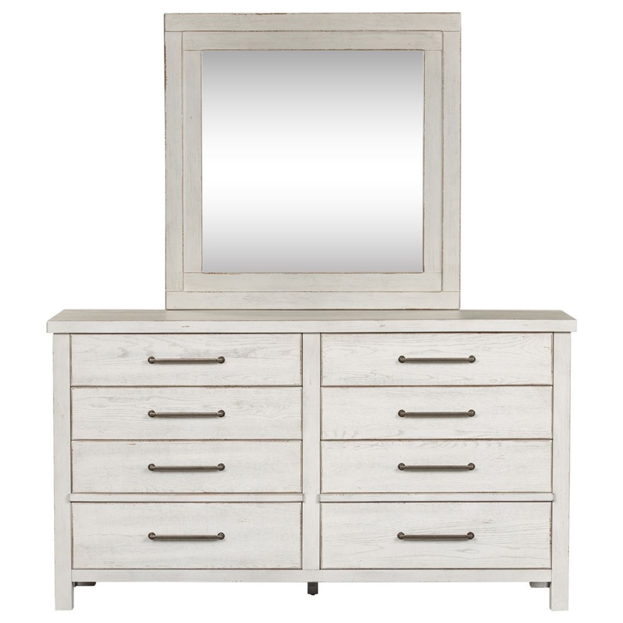 Farmhouse dresser store with mirror