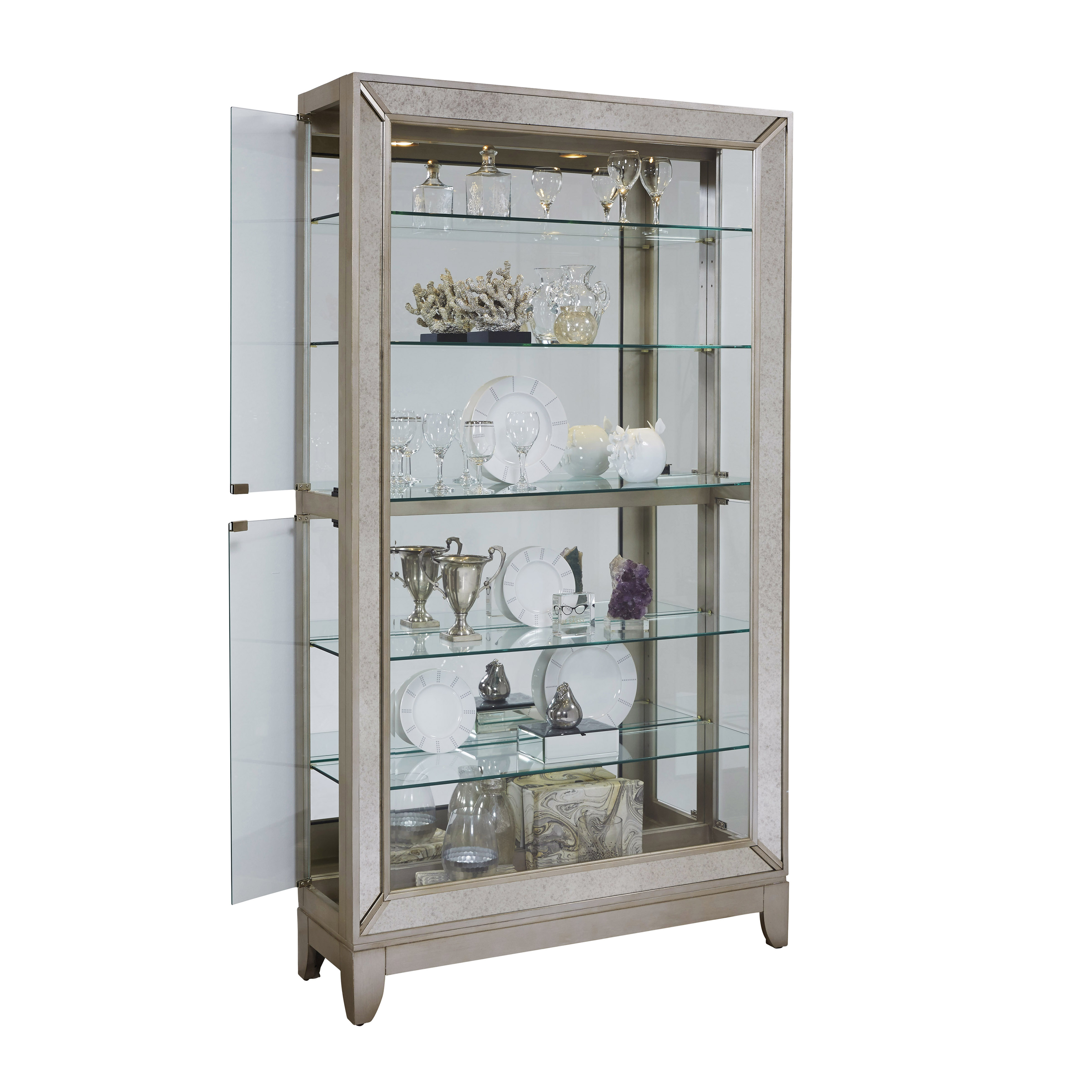 Pulaski console deals curio cabinet