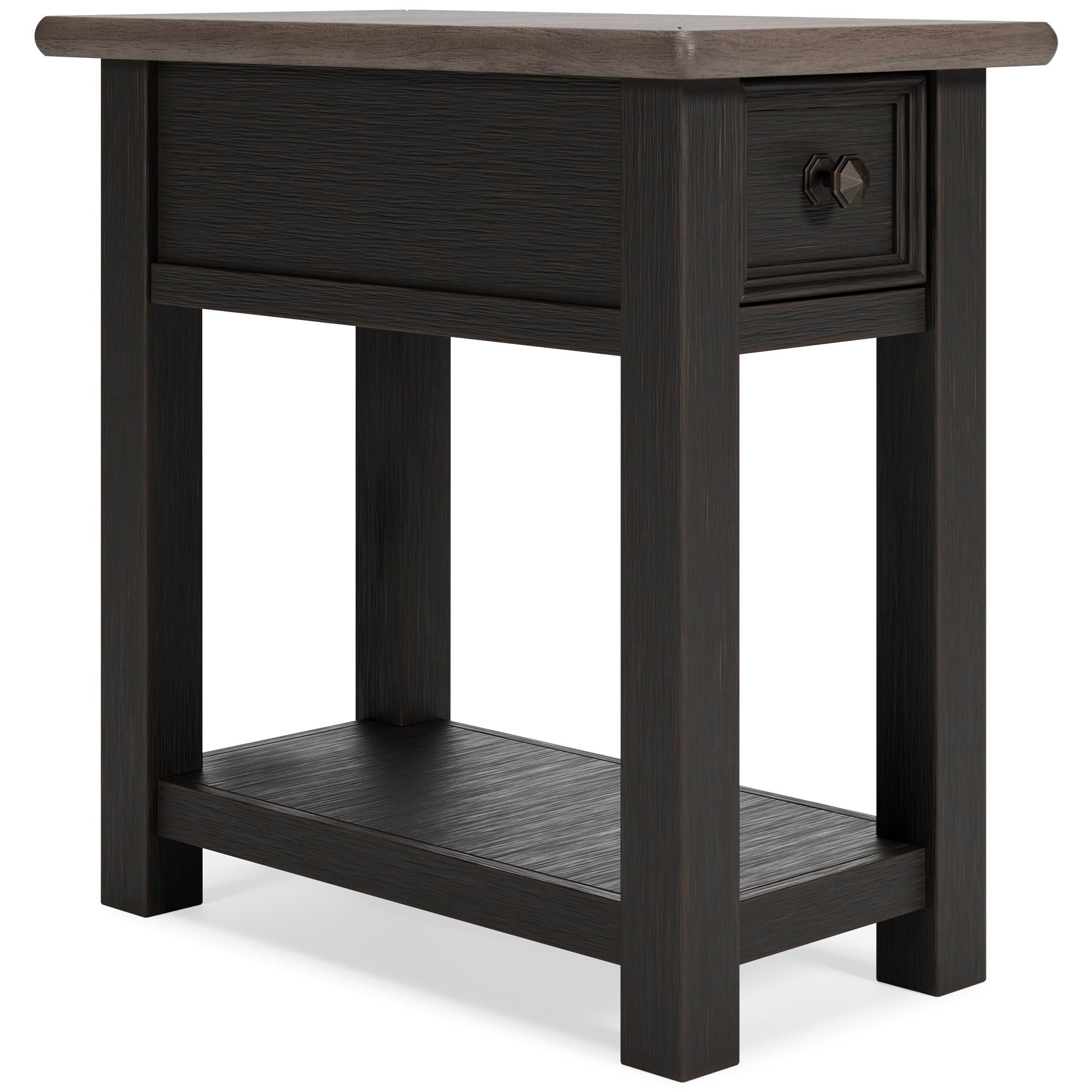 Black discount chairside table