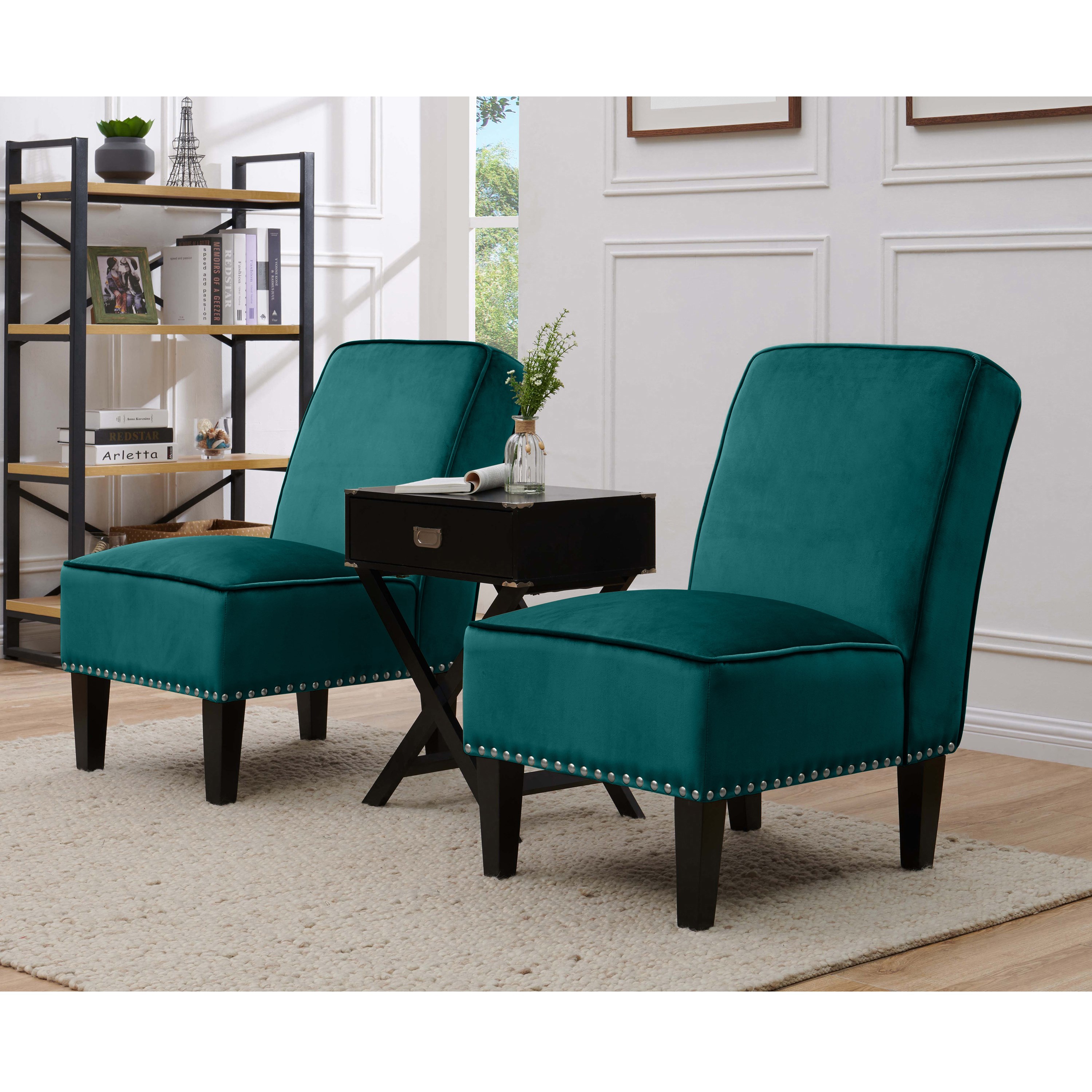 Turquoise accent chairs with arms hot sale