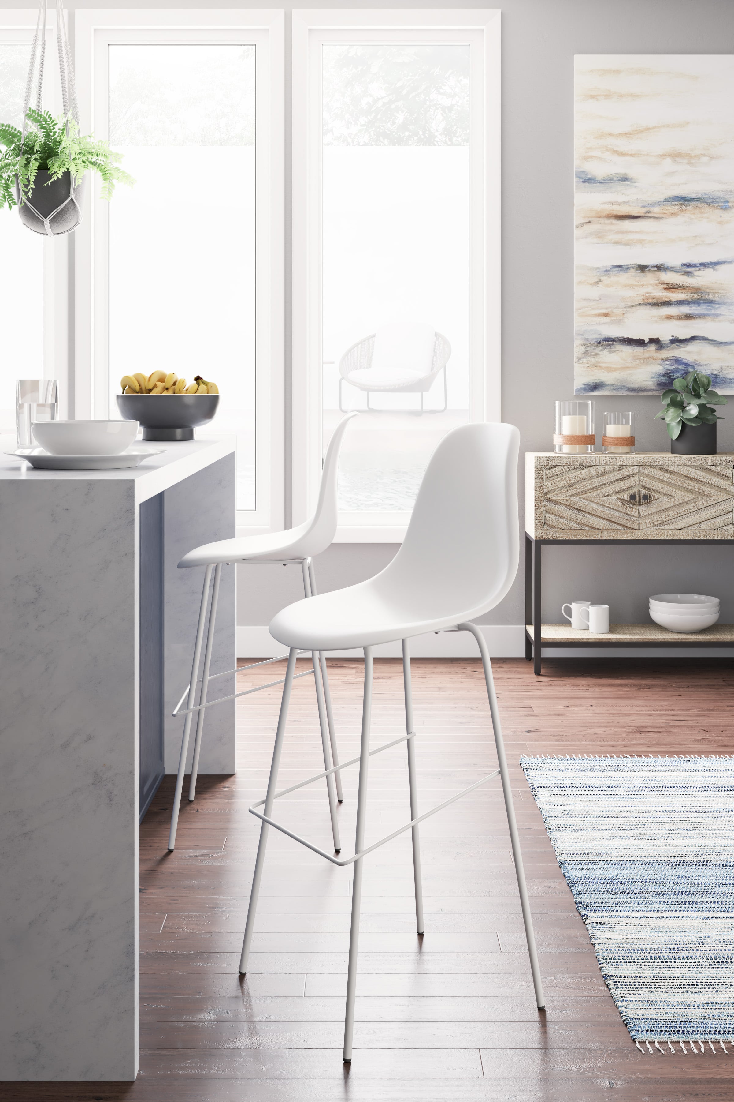 Ashley white bar stools sale