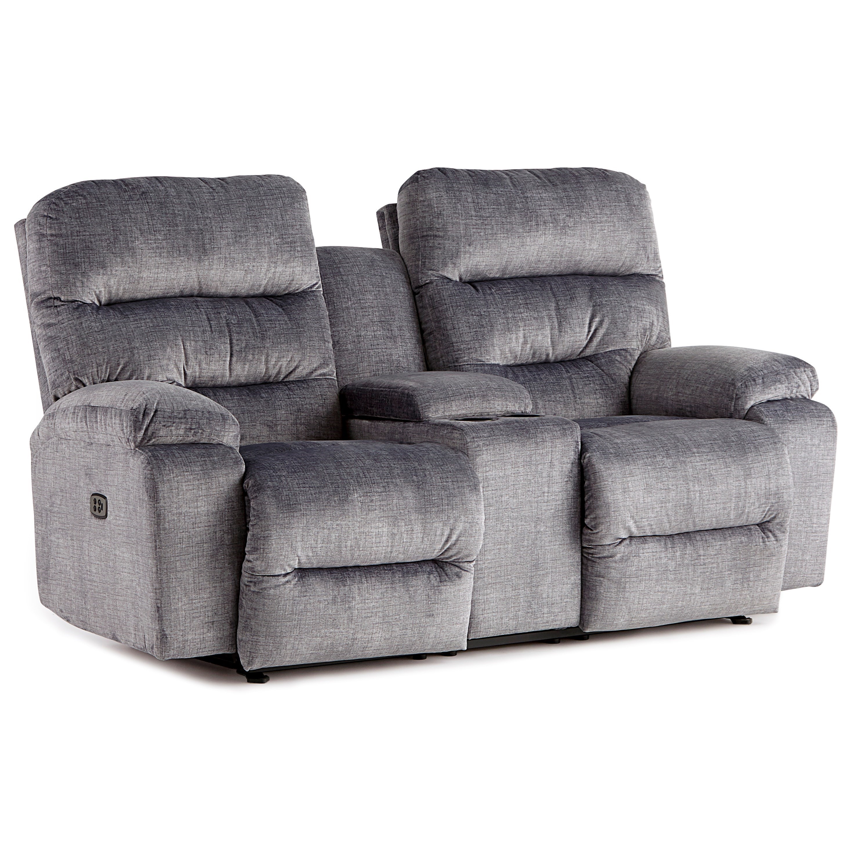 Rocker recliner best sale loveseat with console