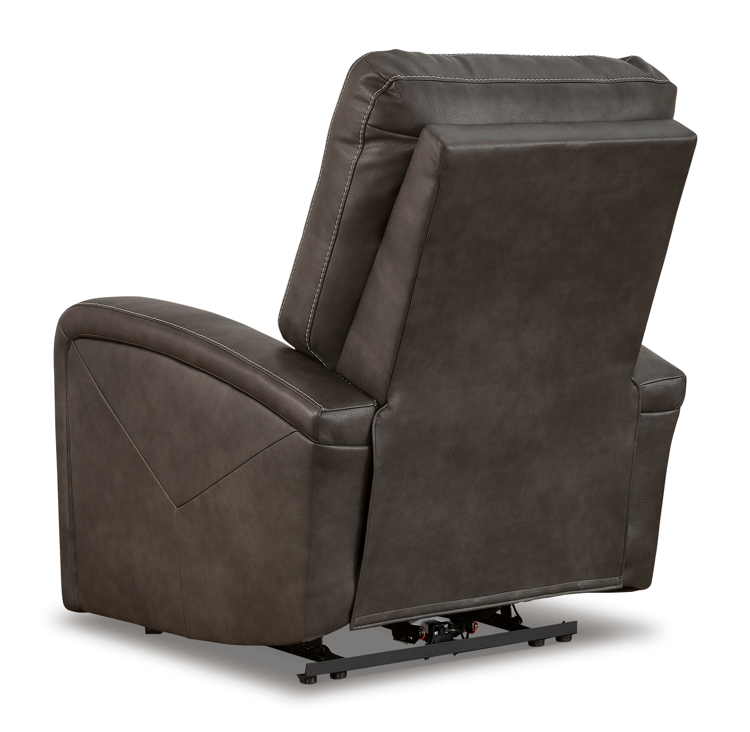 Faux leather power discount recliner