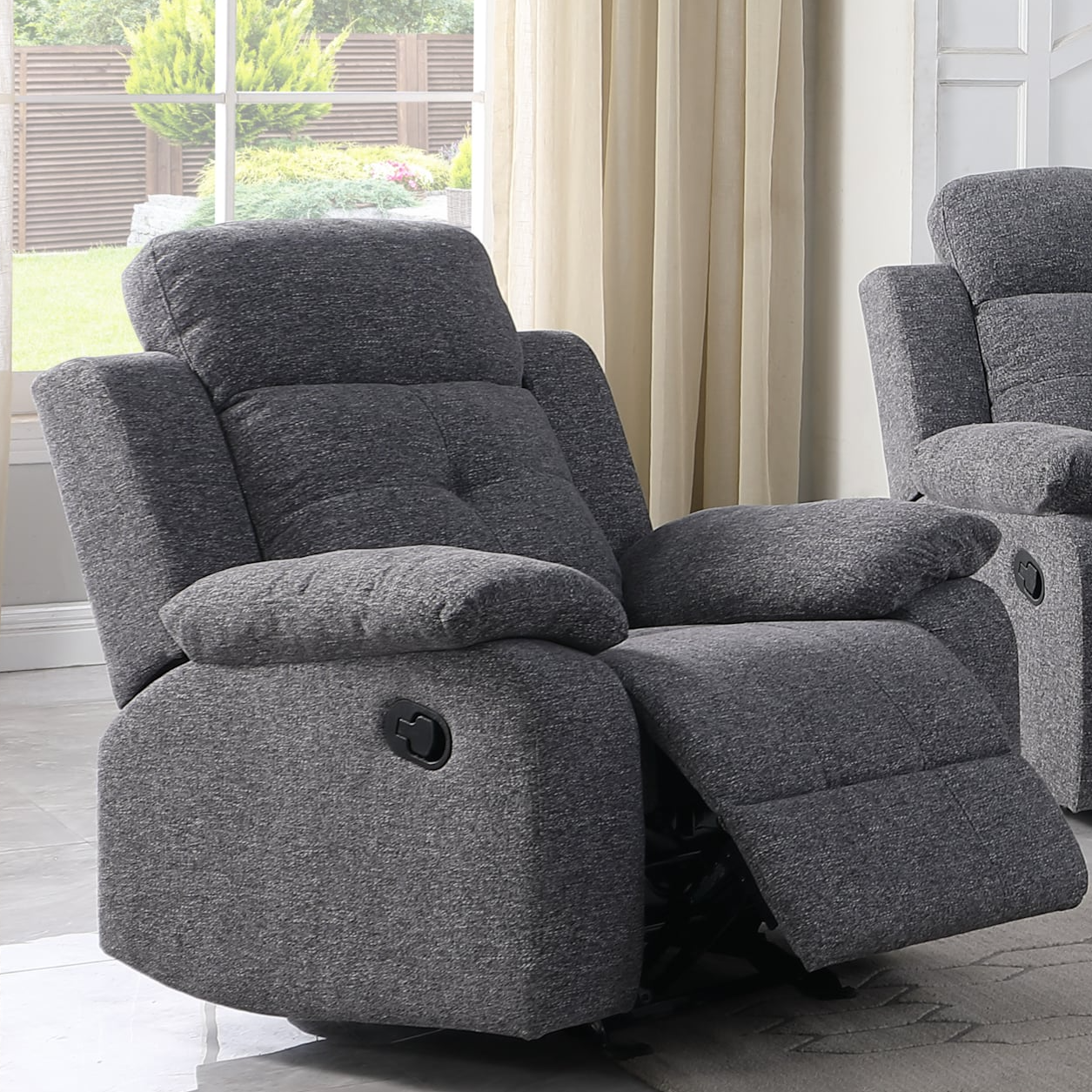 Black rocker recliner hot sale