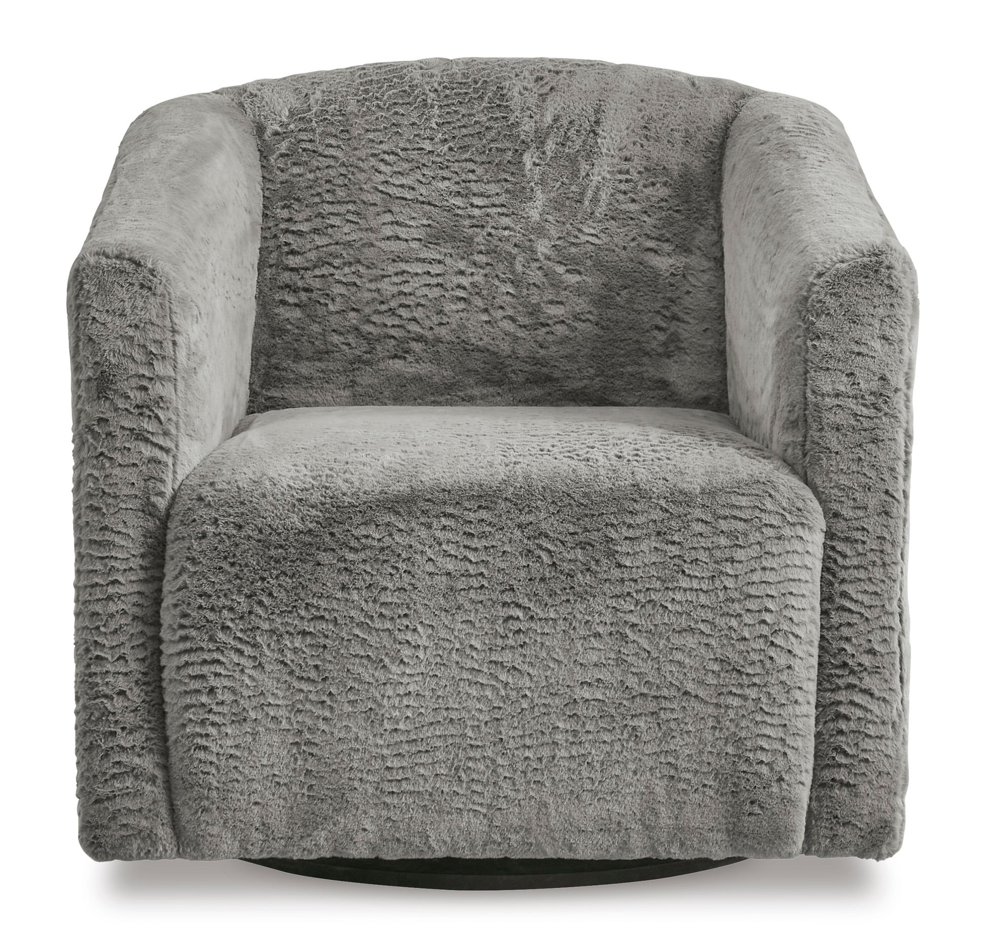 Gray faux fur deals chair