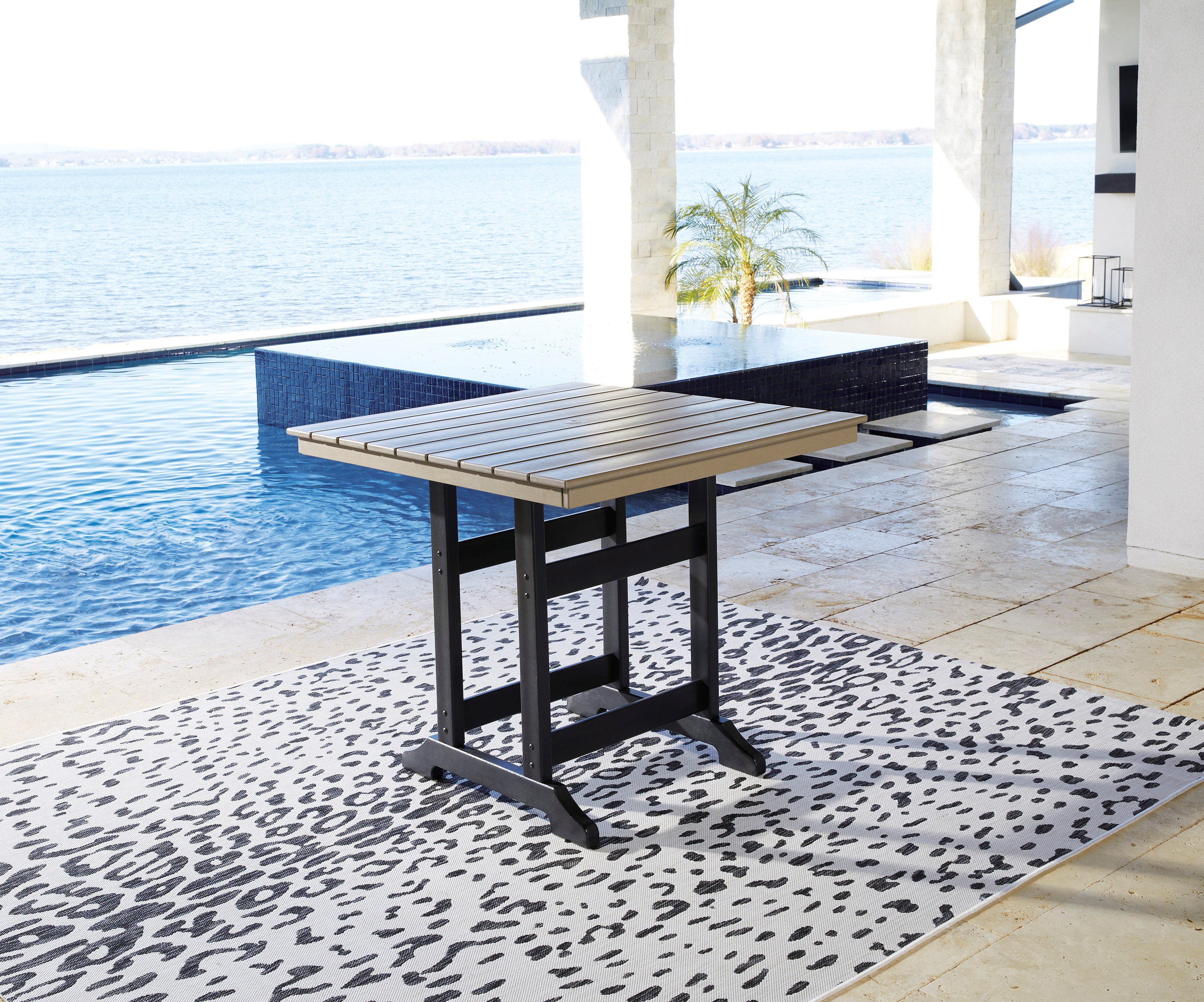 Counter height outlet outdoor dining table