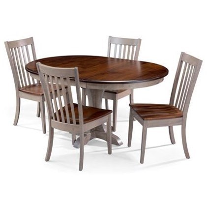 Amish round dining deals table