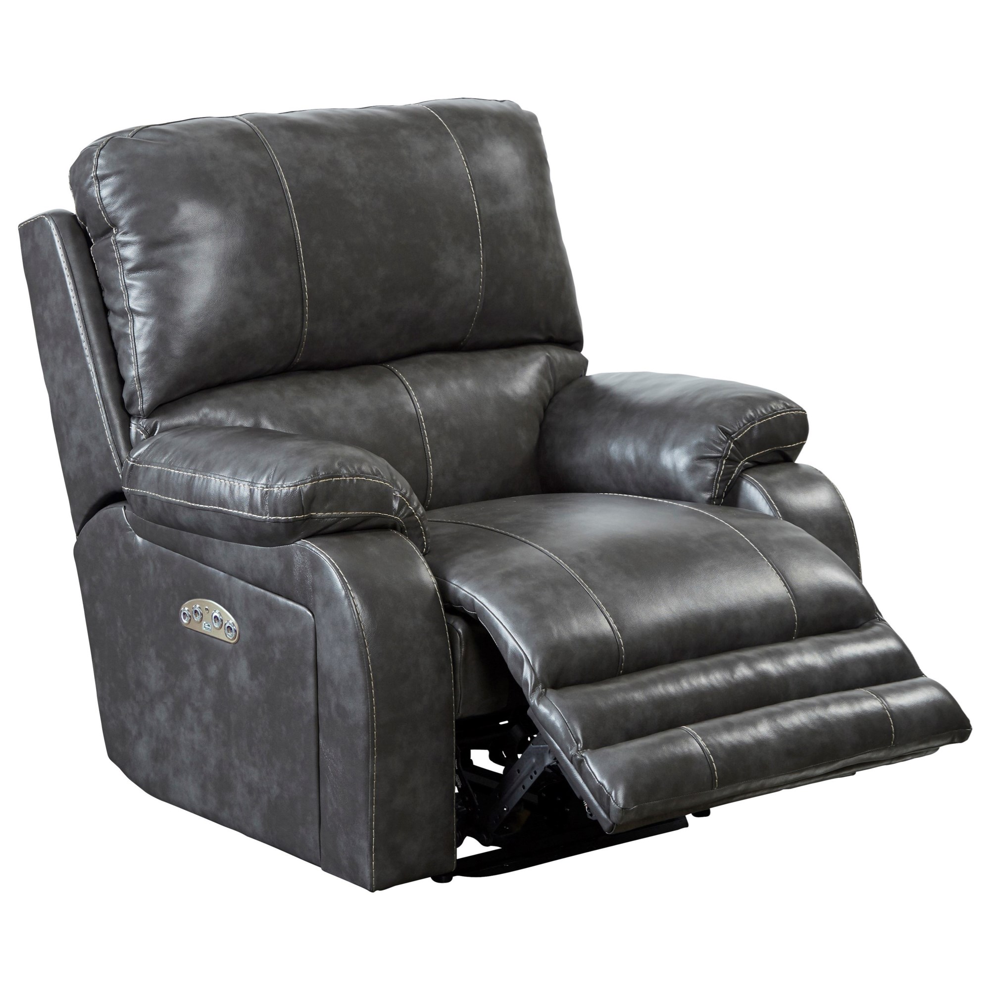 Catnapper 4762 Thornton 764762-7-1152-78-1252-78 Power Lay Flat Recliner  with Power Lumbar Support and Power Headrest, Value City Furniture