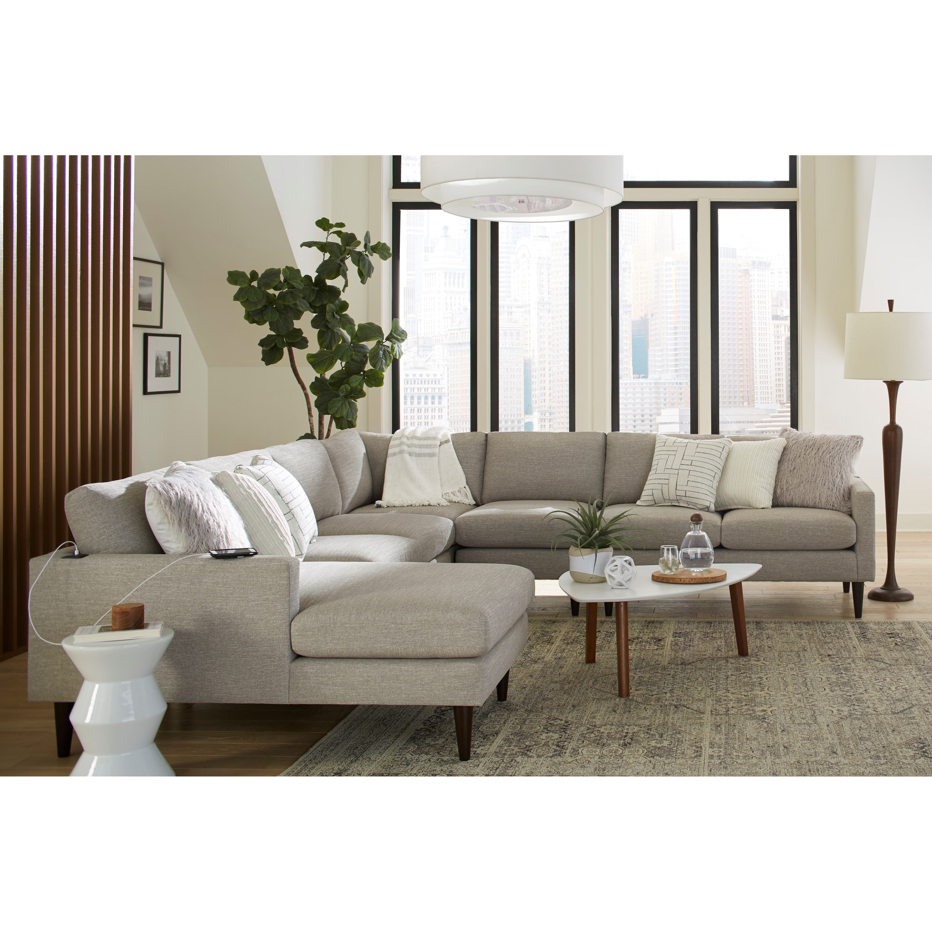 6 seat best sale l shaped sectional