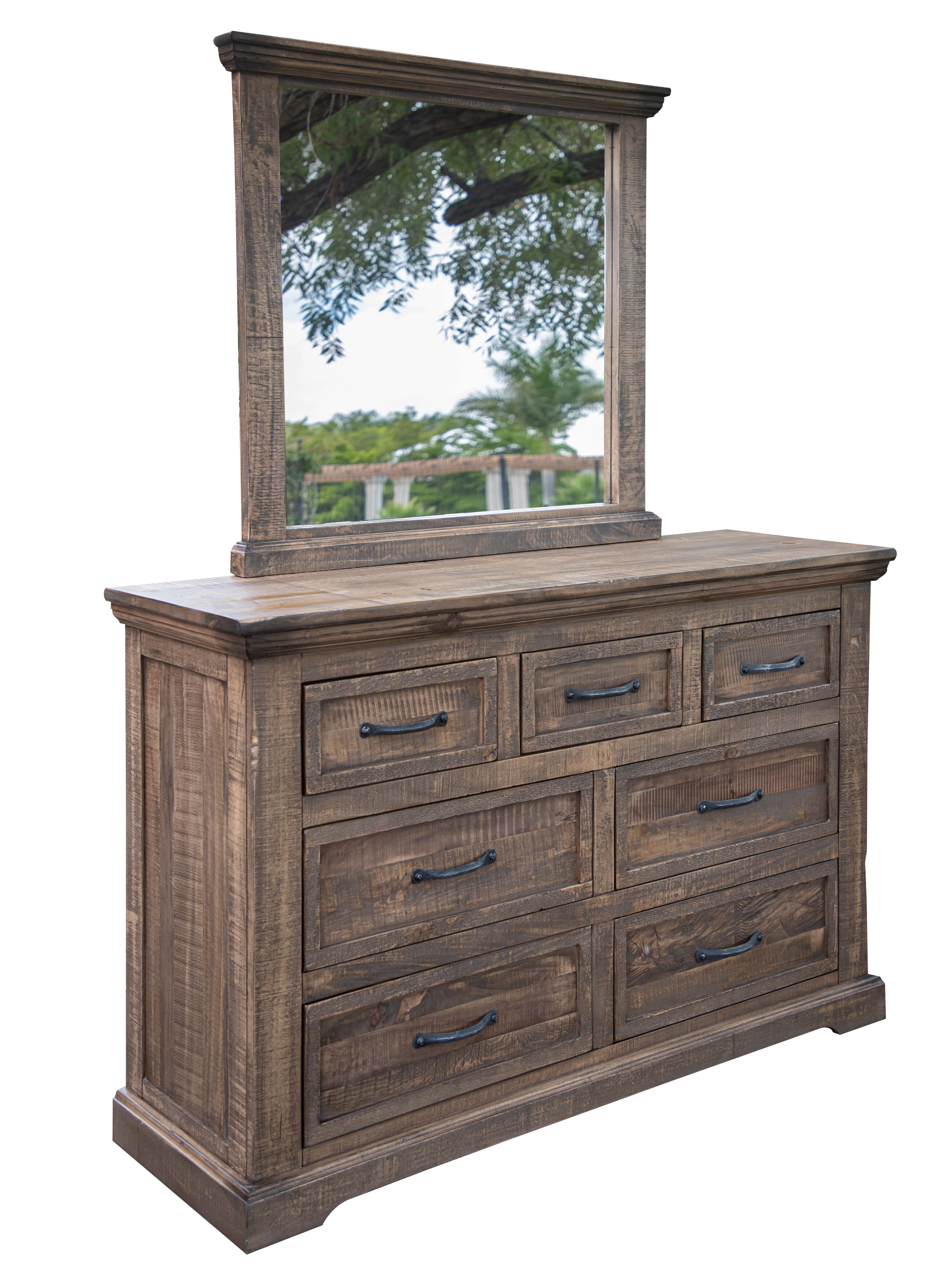 Rustic dresser store with mirror