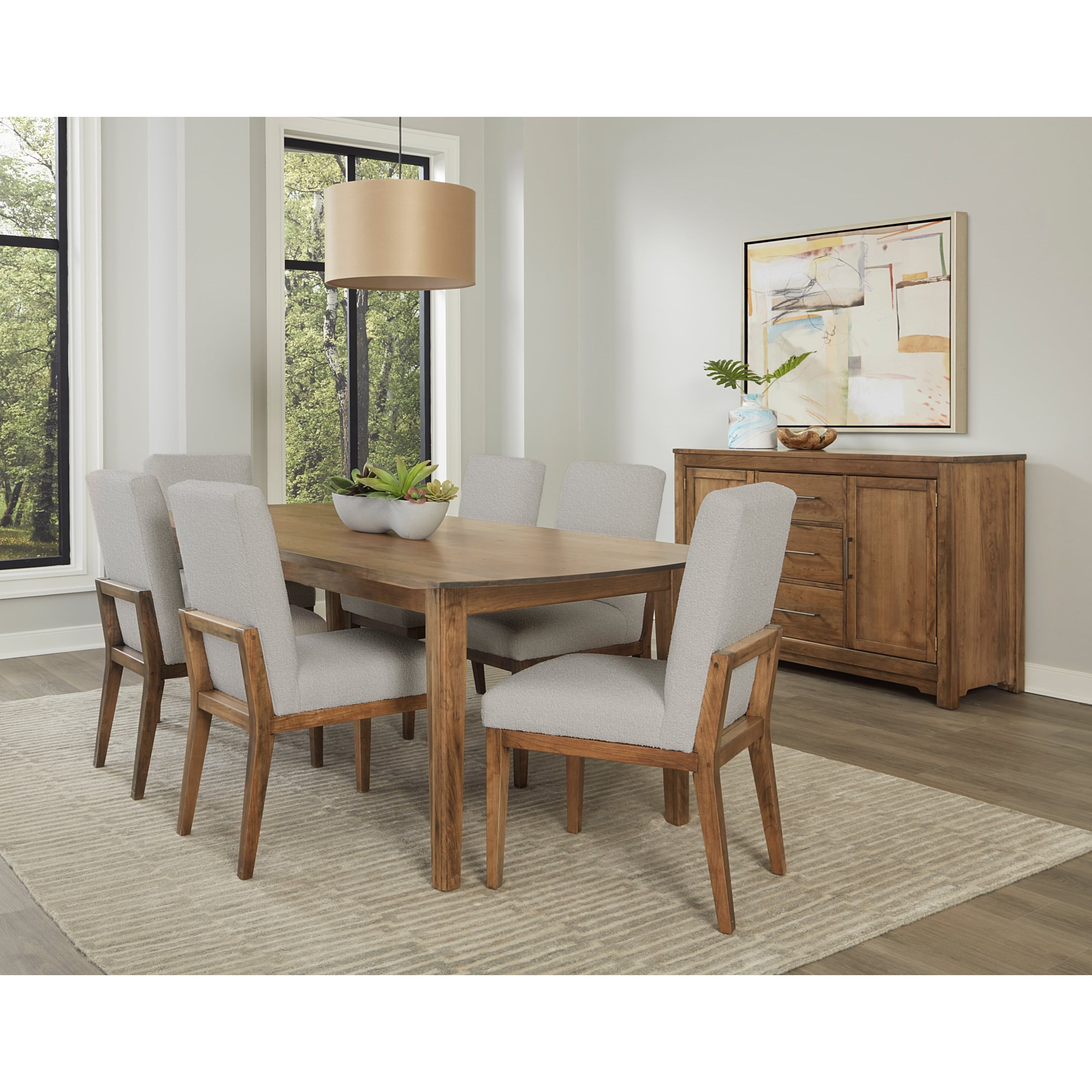 Vaughan Bassett Chairs Cherry Side Chair Squirrel | - Dining - Furniture | Upholstered 151-030B Dining Brown Chair Crafted Side Contemporary Medium