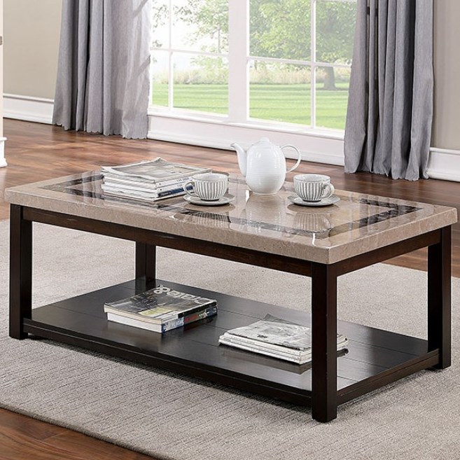 Transitional coffee outlet tables