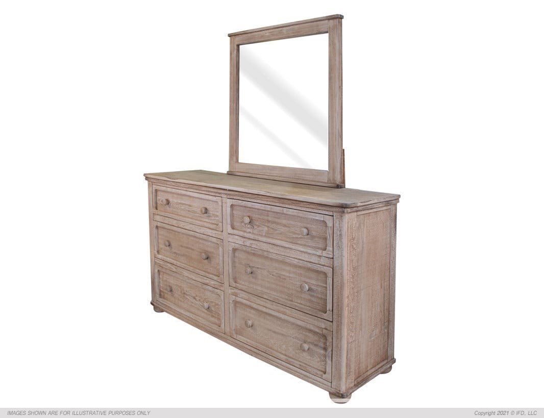 Solid wood deals dresser with mirror