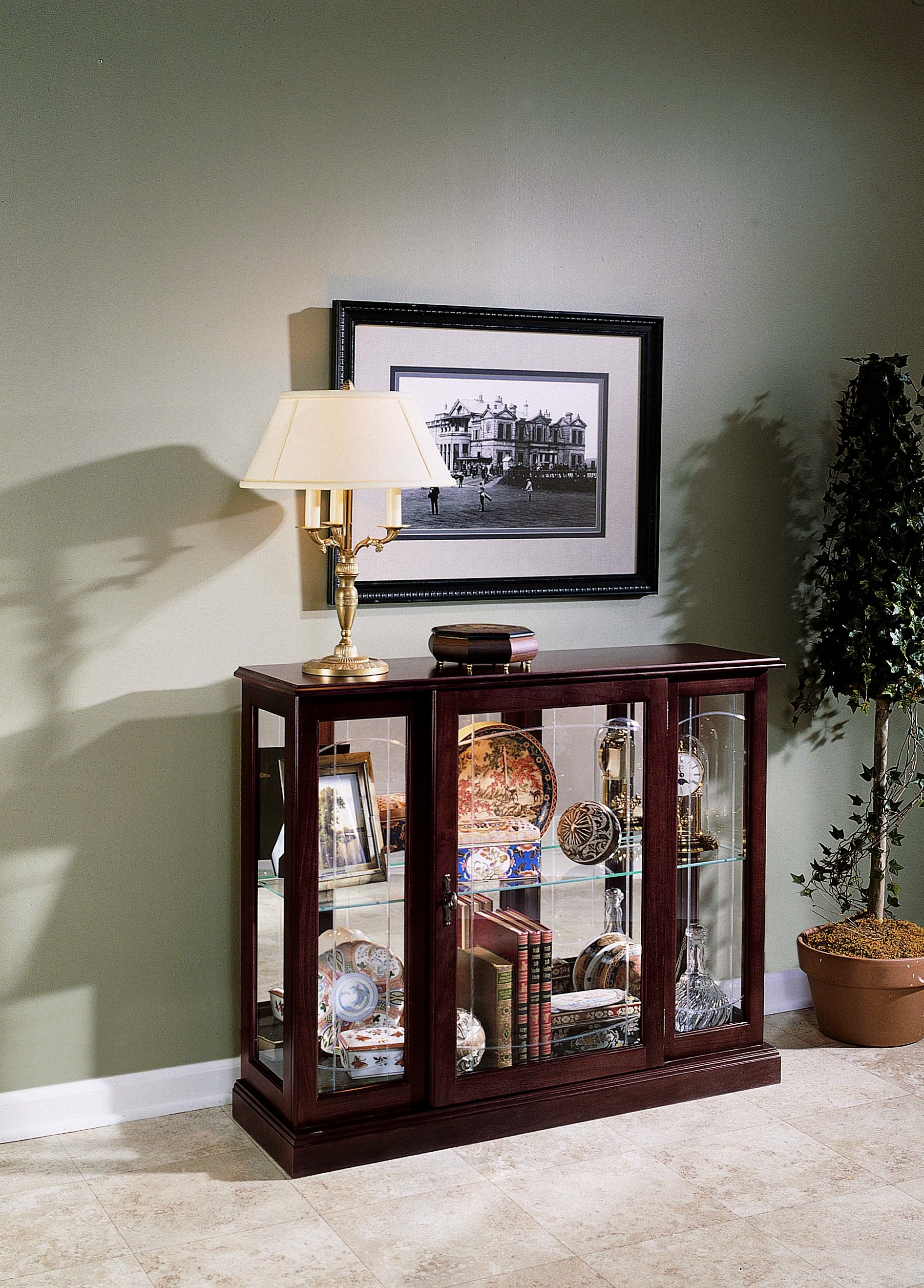 Short curio store cabinet