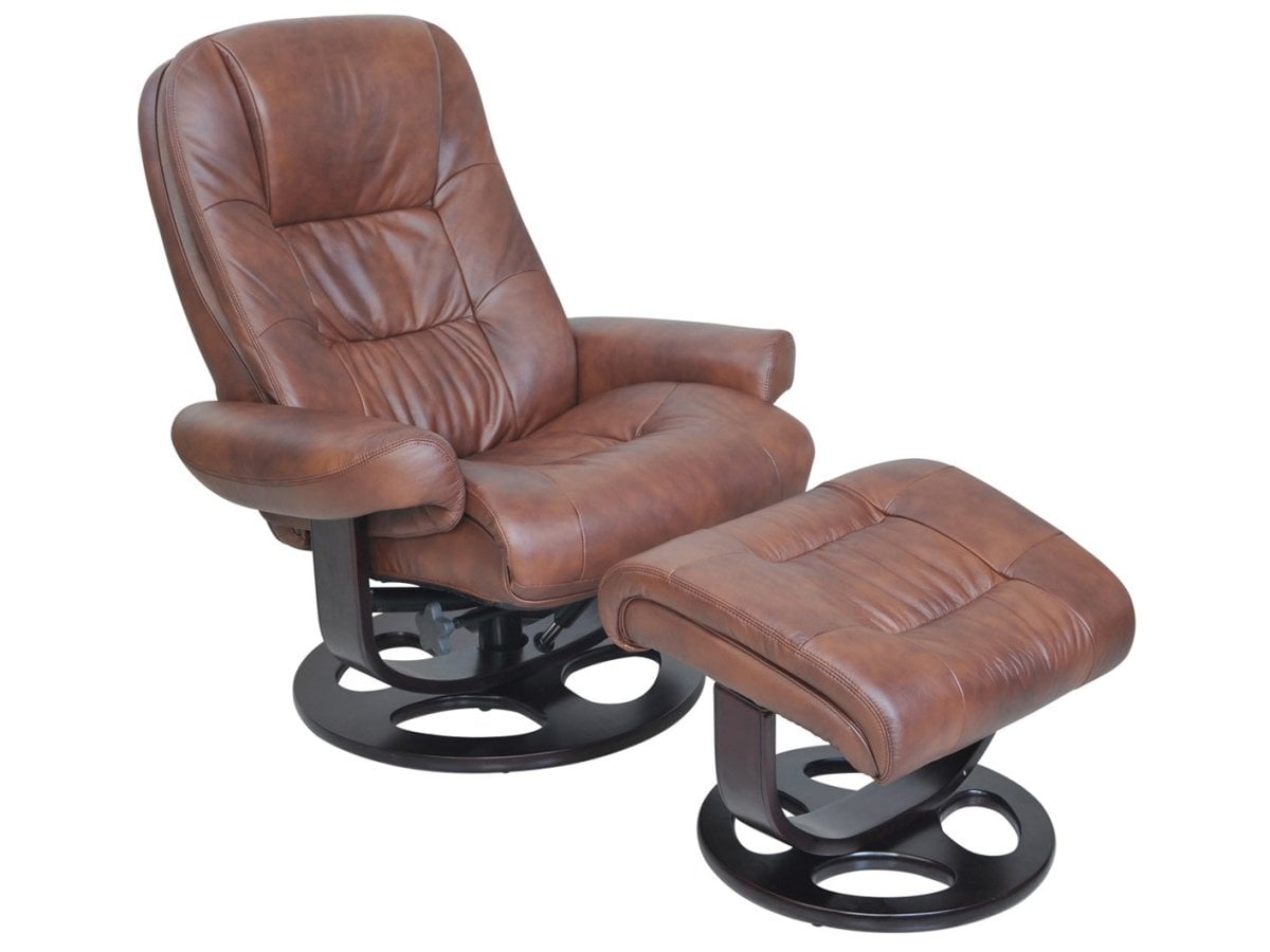 Barcalounger Jacque 000004526620 Casual Swivel Recliner and Ottoman Set with Wood Base Prime Brothers Furniture Recliner Reclining Chair Ottoman