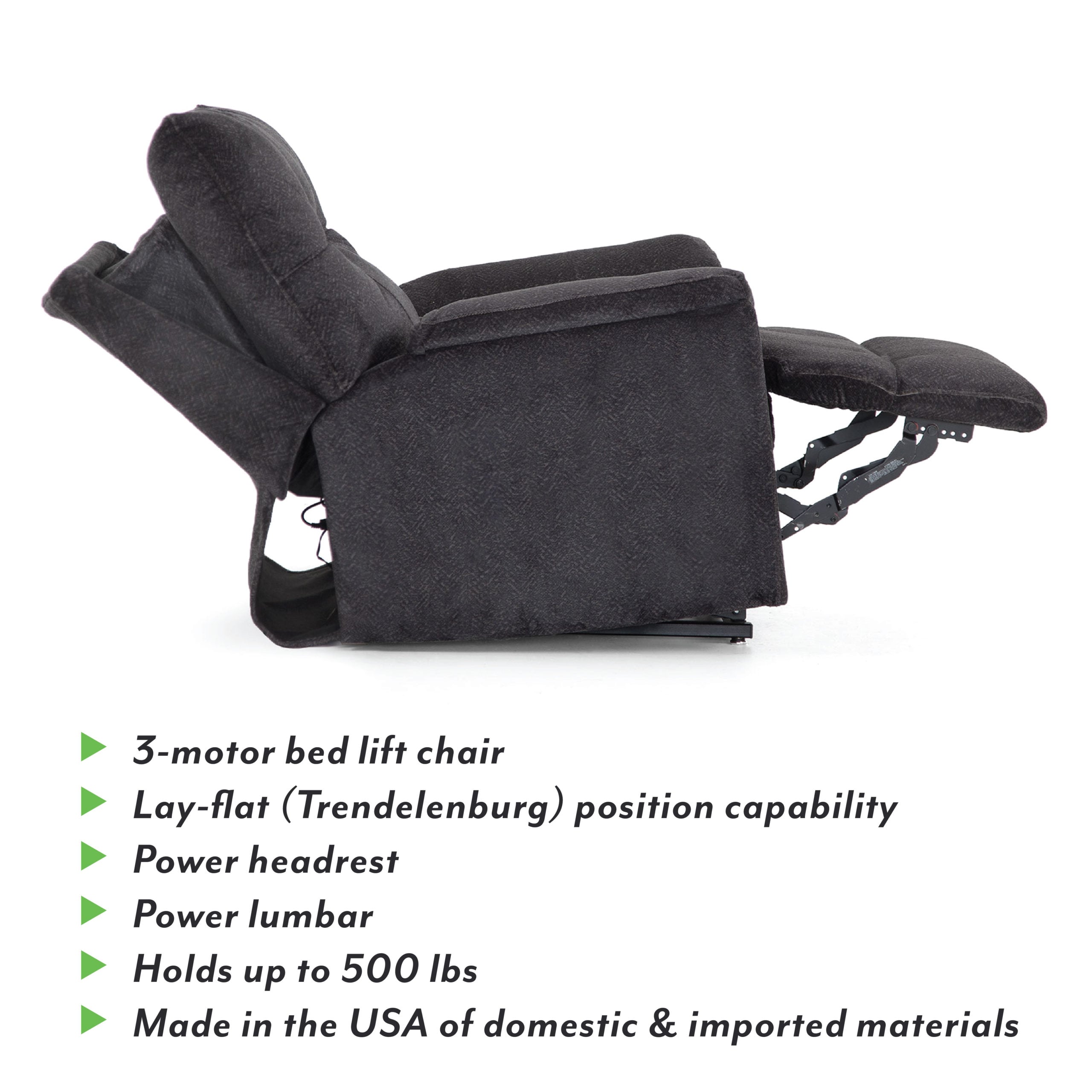 Trendelenburg power recliner with best sale power headrest