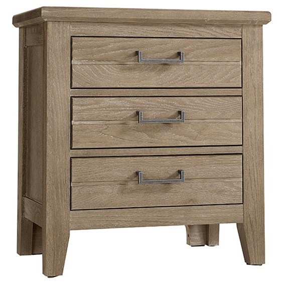 Vaughan Bassett Passageways 141 227 Rustic 3 Drawer Nightstand