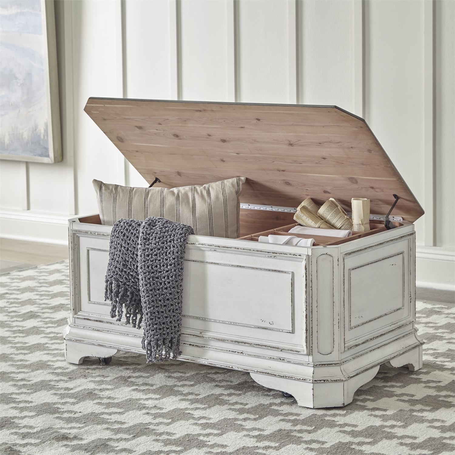 White best sale blanket chest