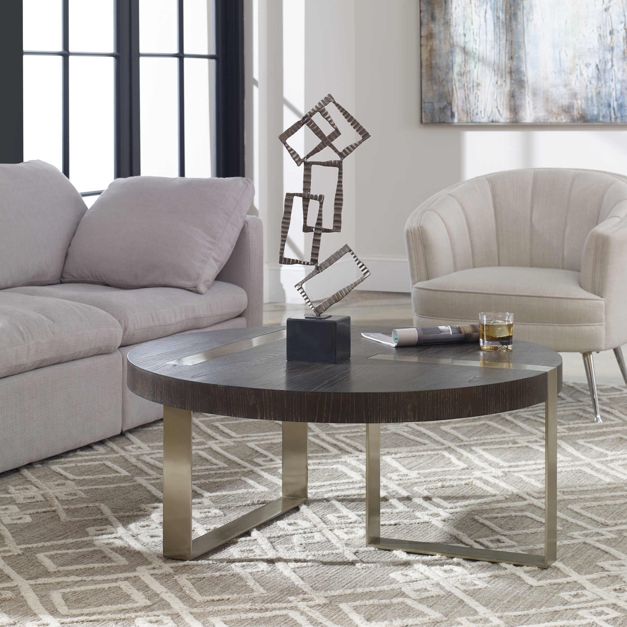 Uttermost taja round coffee table deals 25378