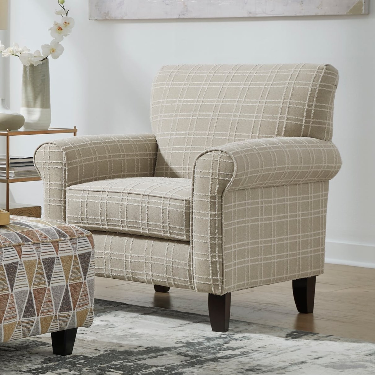 Linen accent online chair