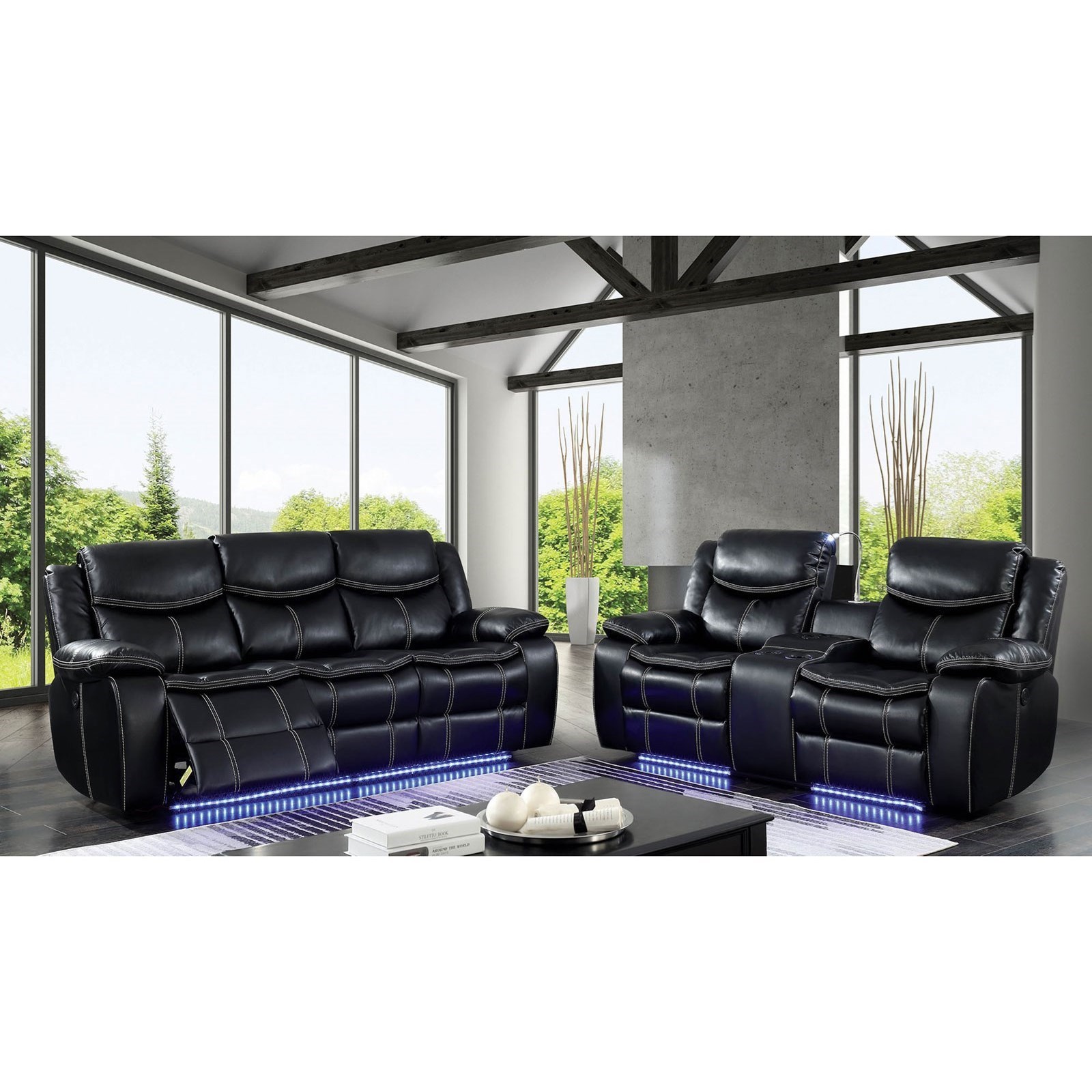 Furniture of America Sirius CM6567 LV Contemporary Power Reclining