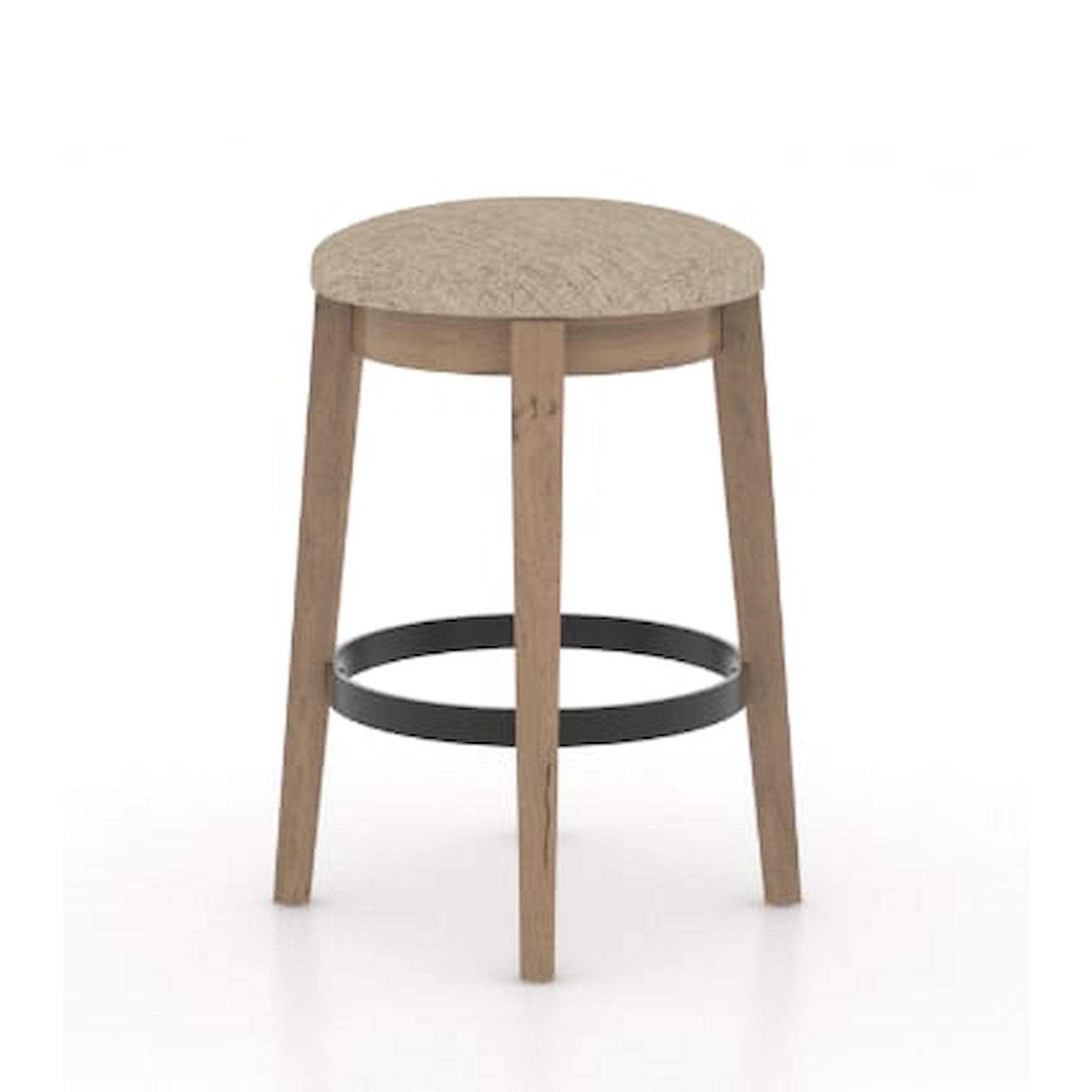 Canadel East Side SNF090527U25E24 Industrial Backless Upholstered Stool canadel-modern-cnn05178tu19mna-contemporary-upholstered-chair-with