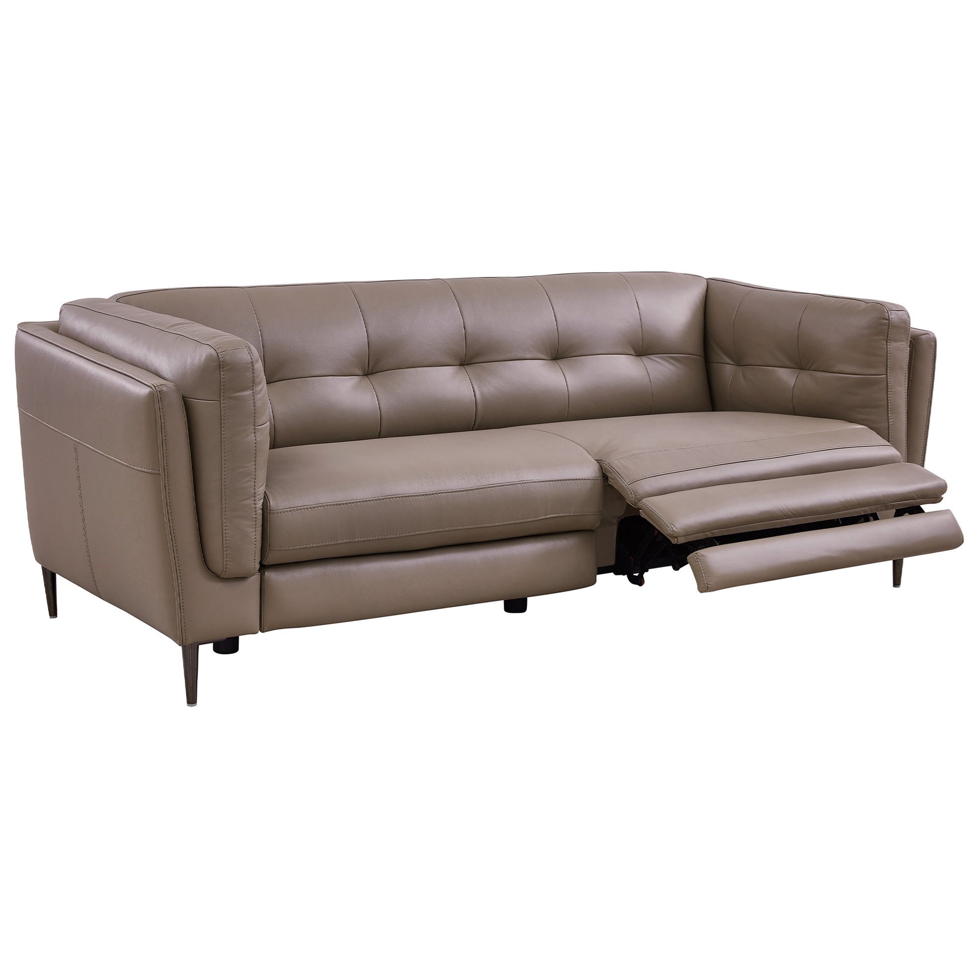 Primrose LCPR3GR Mid Century Modern Leather Power Recliner Sofa   Af0f2515883447f2ae606f8092b579b7 