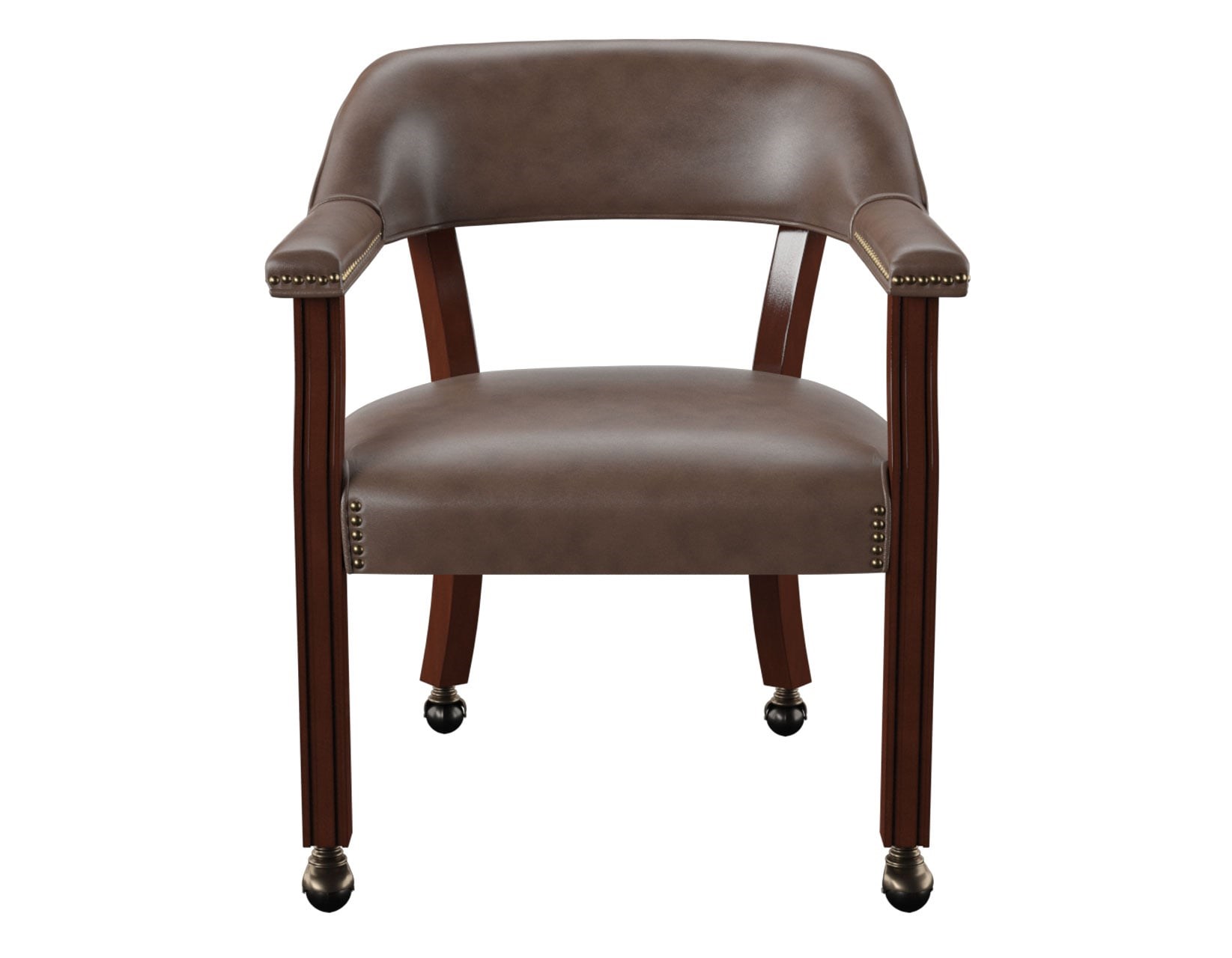 Dining chairs with discount casters and arms