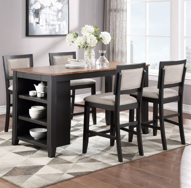 Rustic counter height online dining table